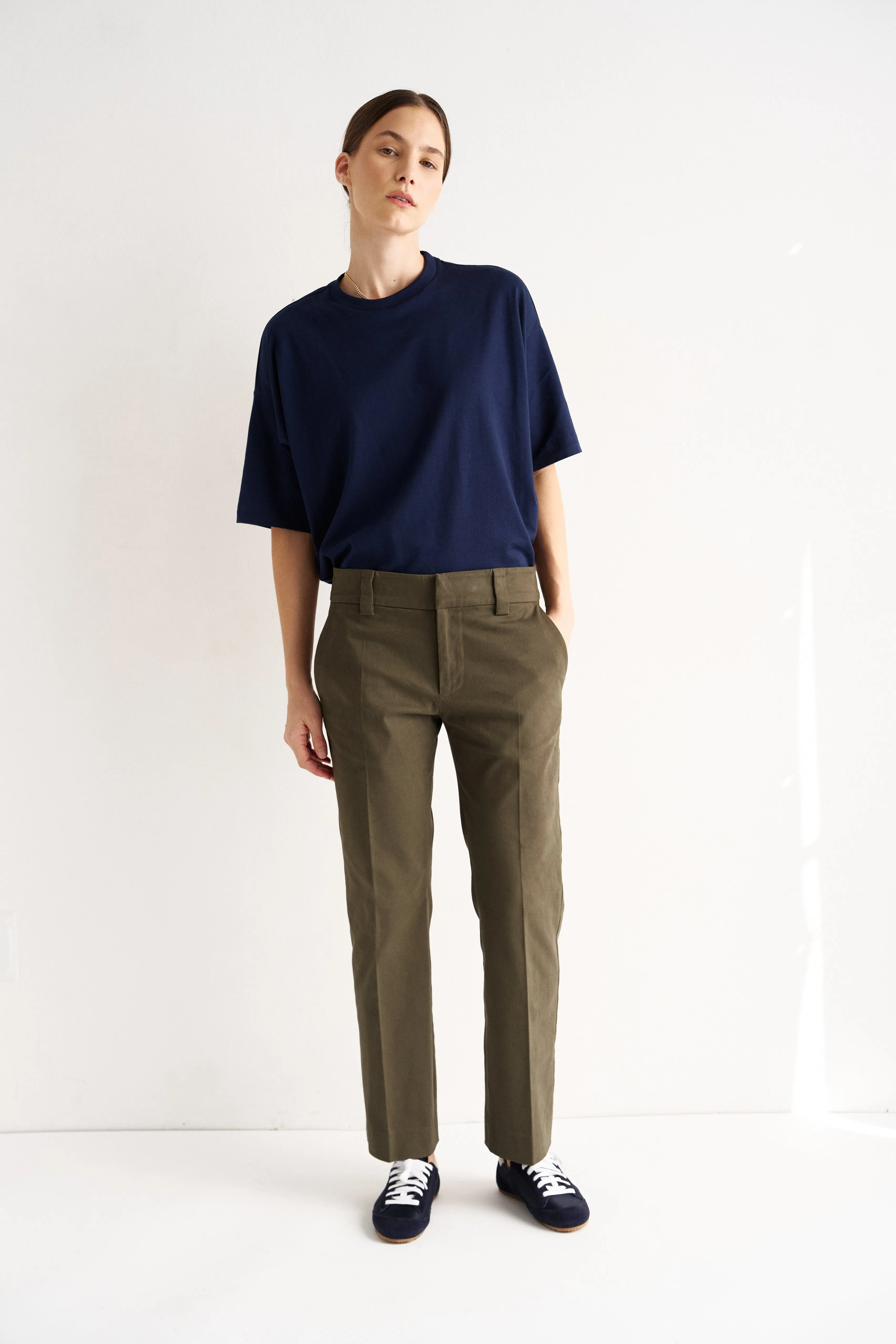 The Kick Trouser in Olive sold by Jamie Haller product image thumbnail 3