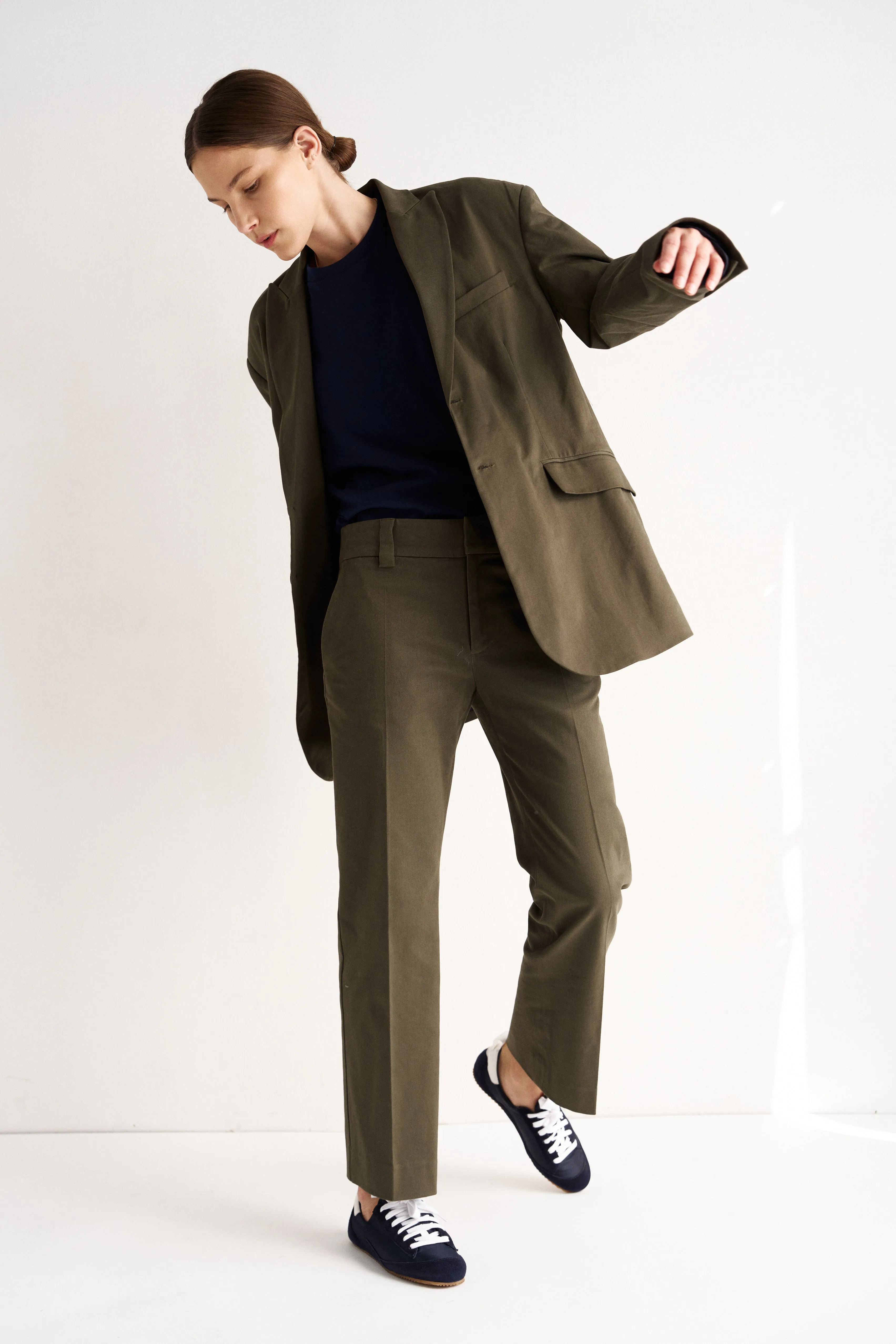 The Kick Trouser in Olive sold by Jamie Haller product image thumbnail 2