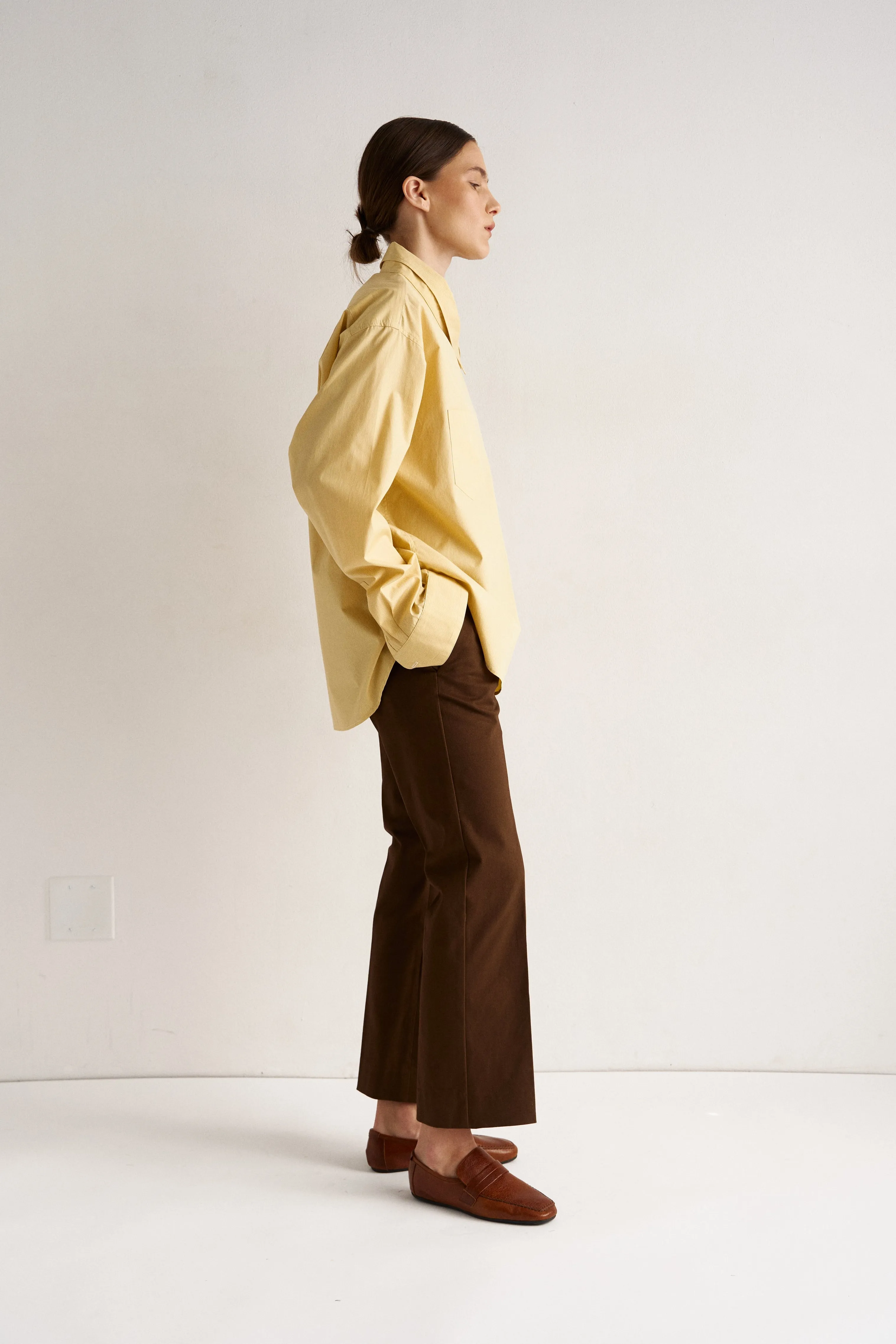 The Kick Trouser in Brown sold by Jamie Haller