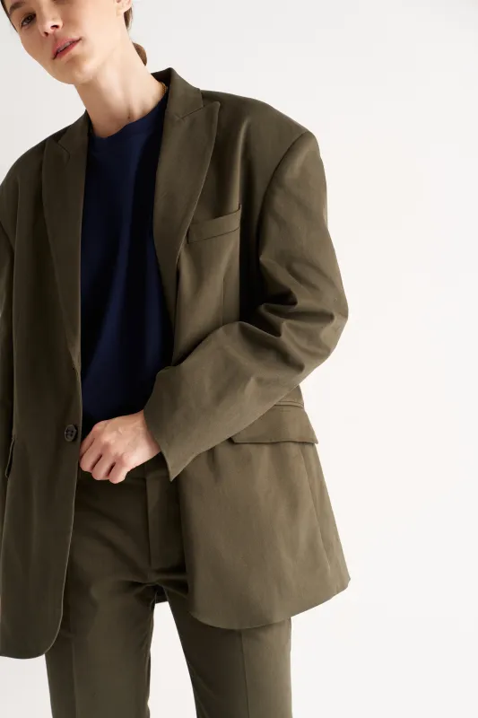 The Oversized Blazer in Olive made by Jamie Haller