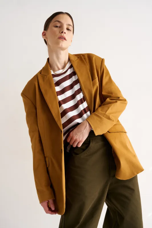 The Oversized Blazer in Mustard made by Jamie Haller