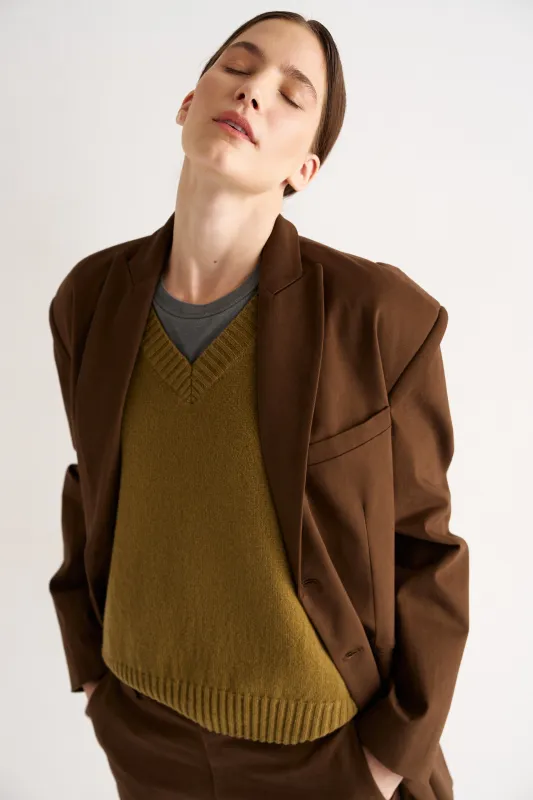 The Oversized Blazer in Brown made by Jamie Haller