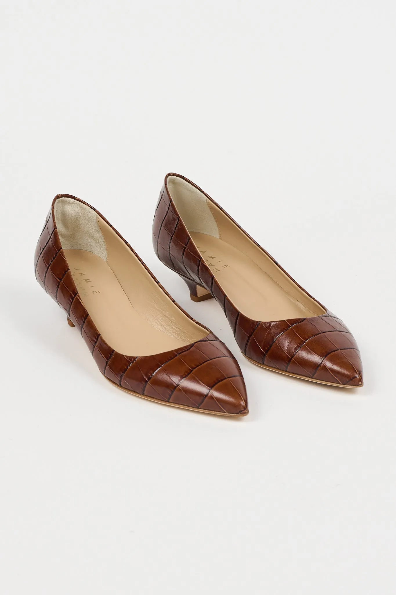 The Kitty Point Heel in Brown Croc sold by Jamie Haller product image thumbnail 4