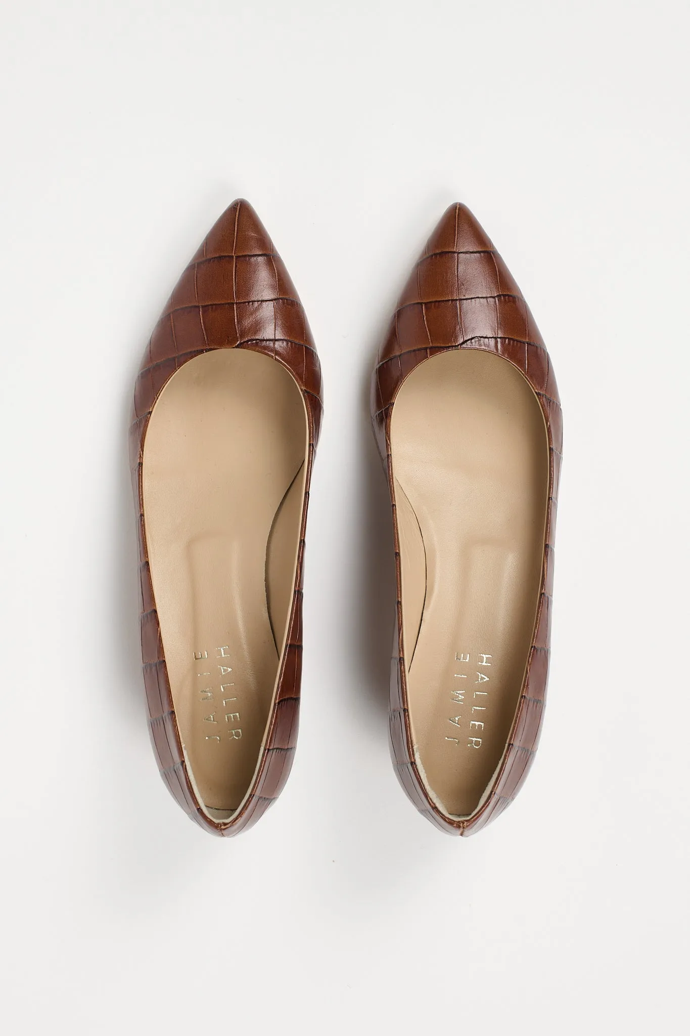 The Kitty Point Heel in Brown Croc sold by Jamie Haller product image thumbnail 3