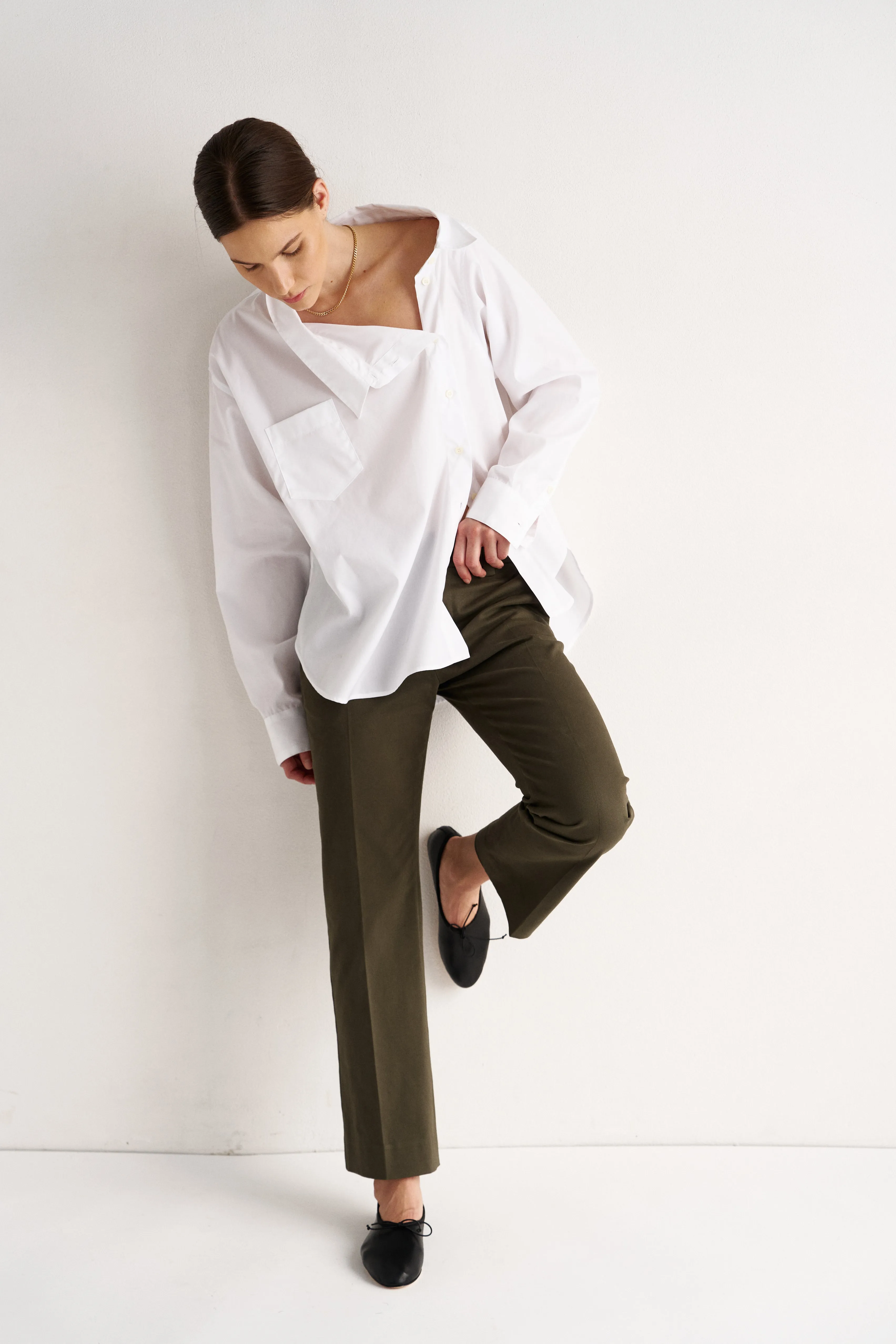 The Asymmetry Shirt in White sold by Jamie Haller product image thumbnail 3