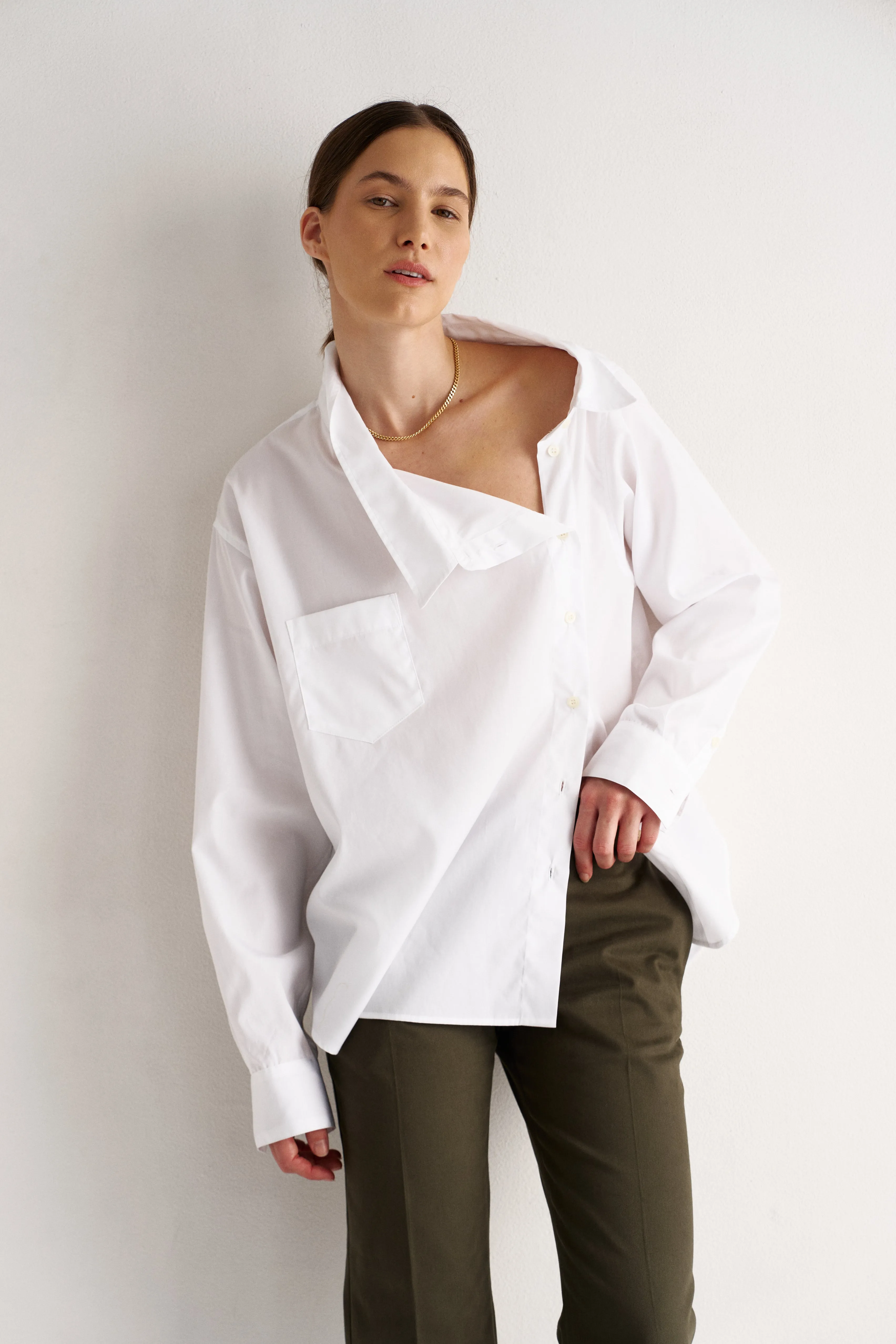 The Asymmetry Shirt in White sold by Jamie Haller product image thumbnail 4