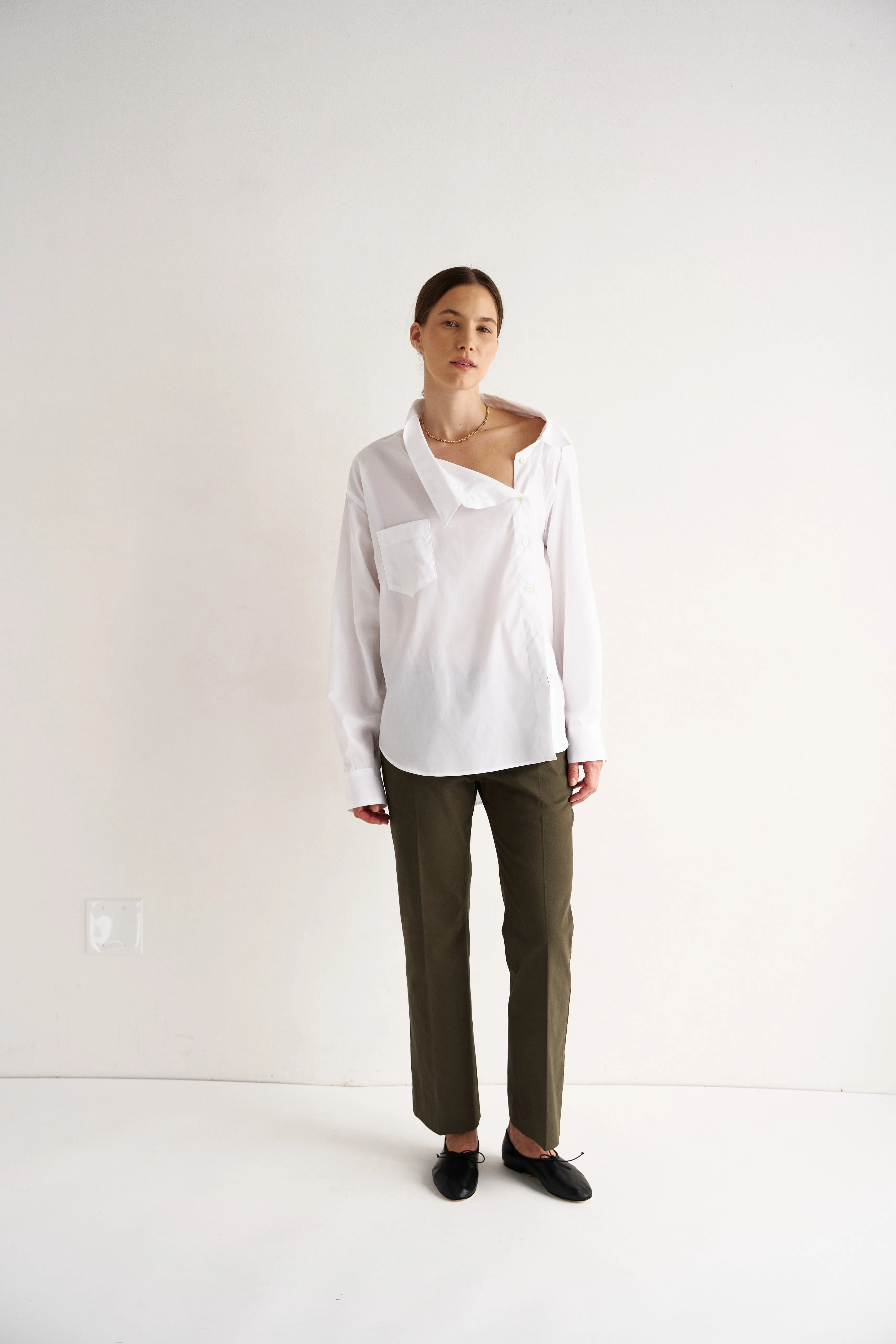 The Asymmetry Shirt in White sold by Jamie Haller product image thumbnail 5