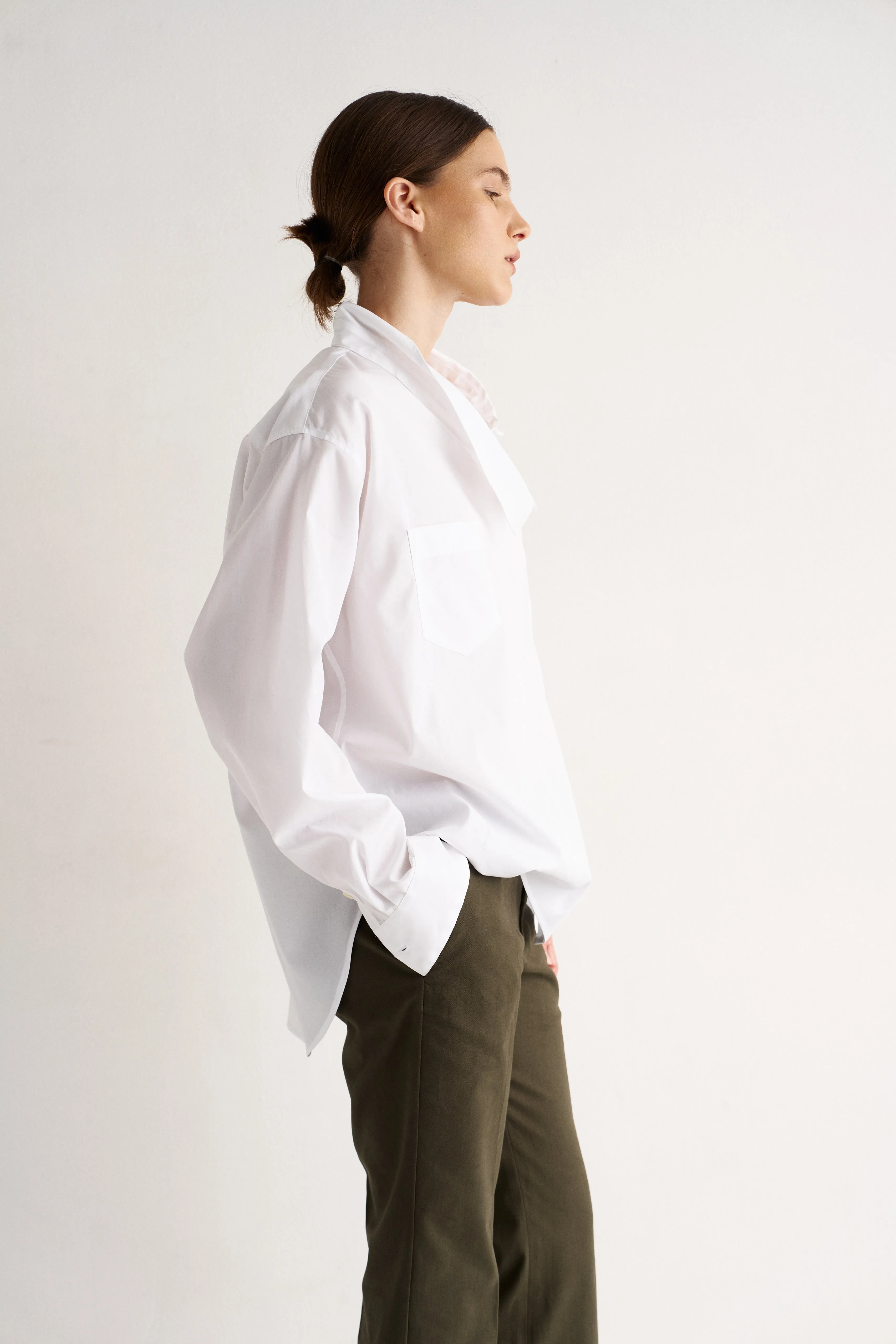 The Asymmetry Shirt in White sold by Jamie Haller product image thumbnail 2