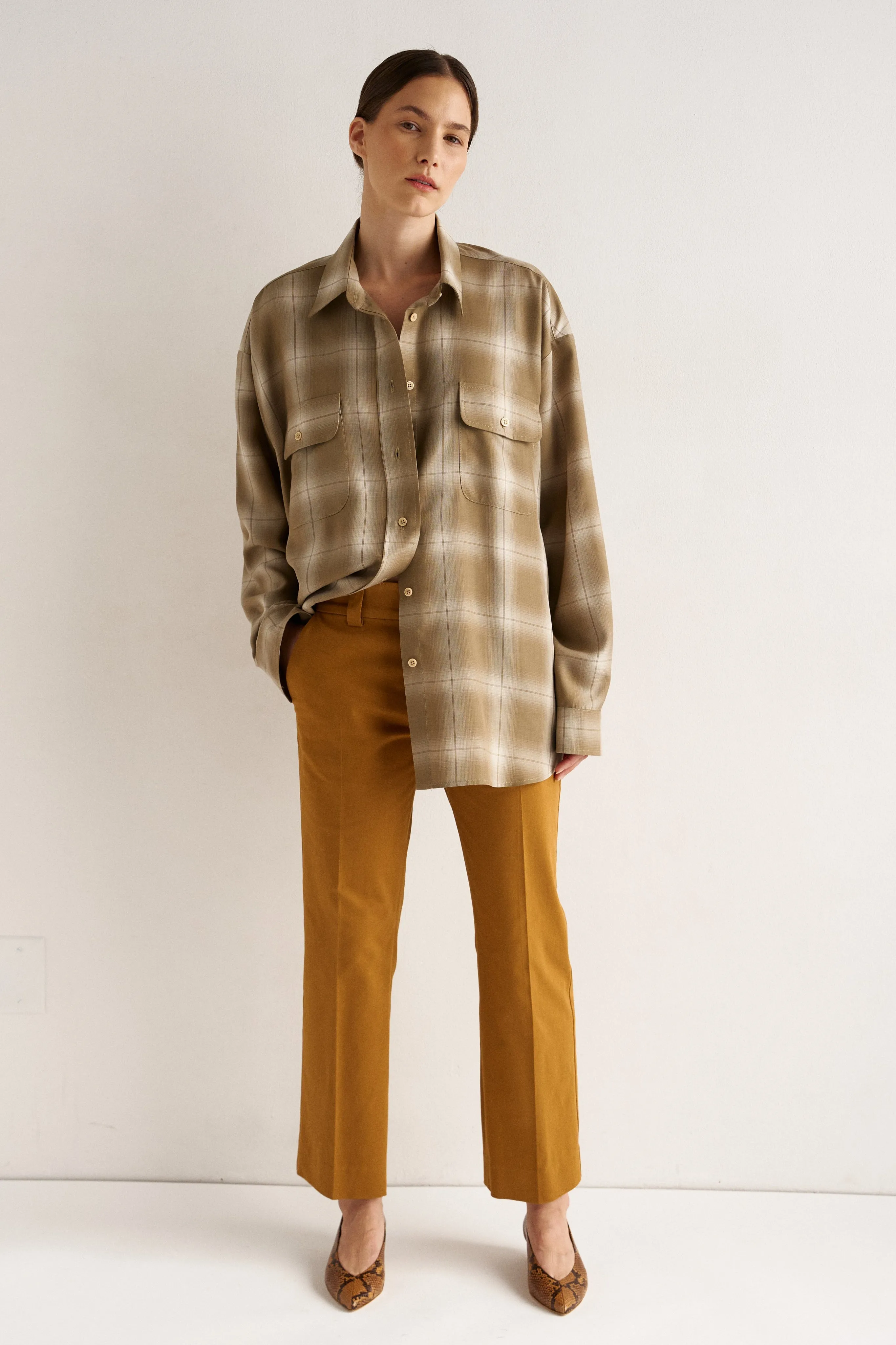 The Big Shirt in Olive Plaid sold by Jamie Haller product image thumbnail 2