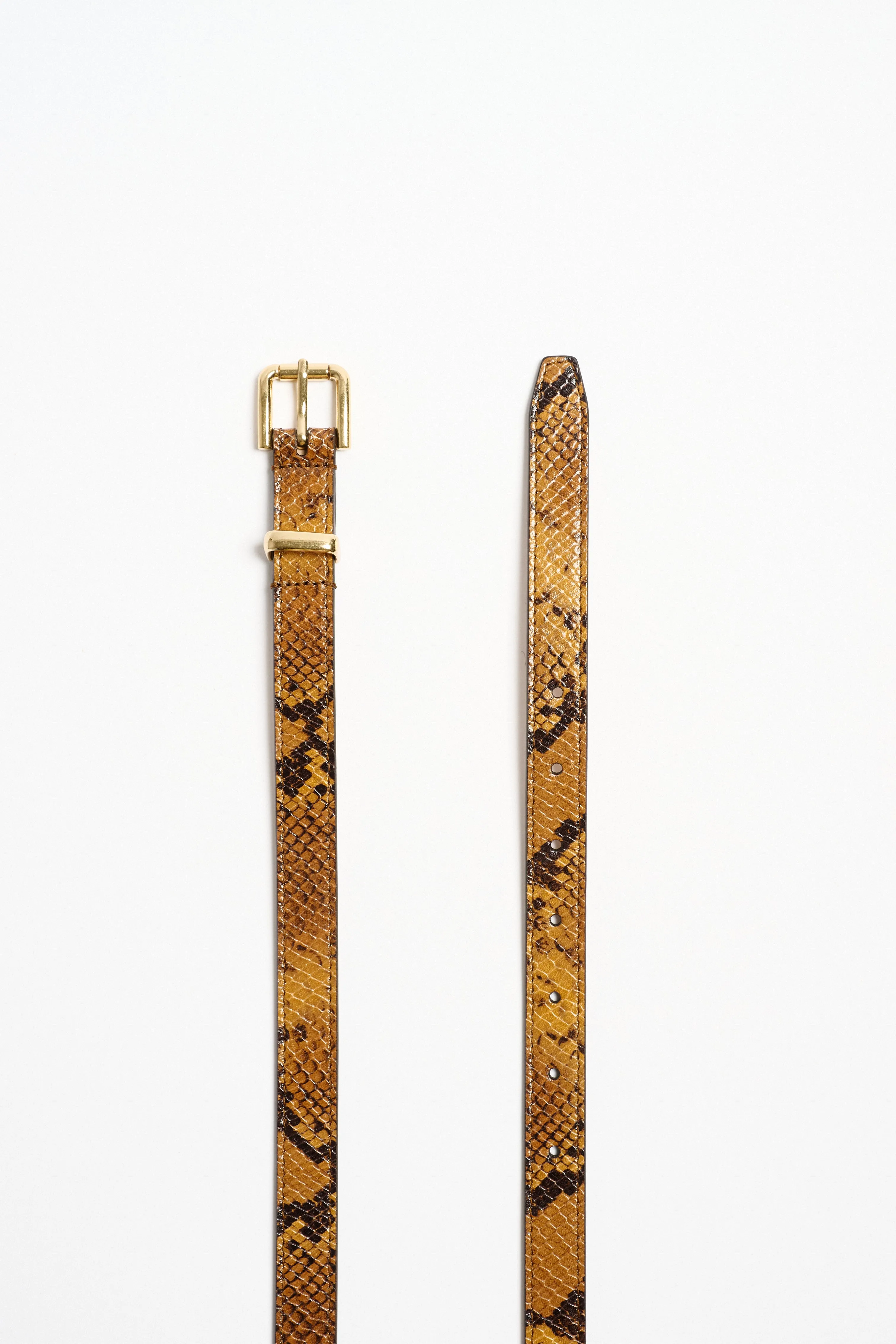 The Slim Bar Belt in Mustard Python sold by Jamie Haller product image thumbnail 3