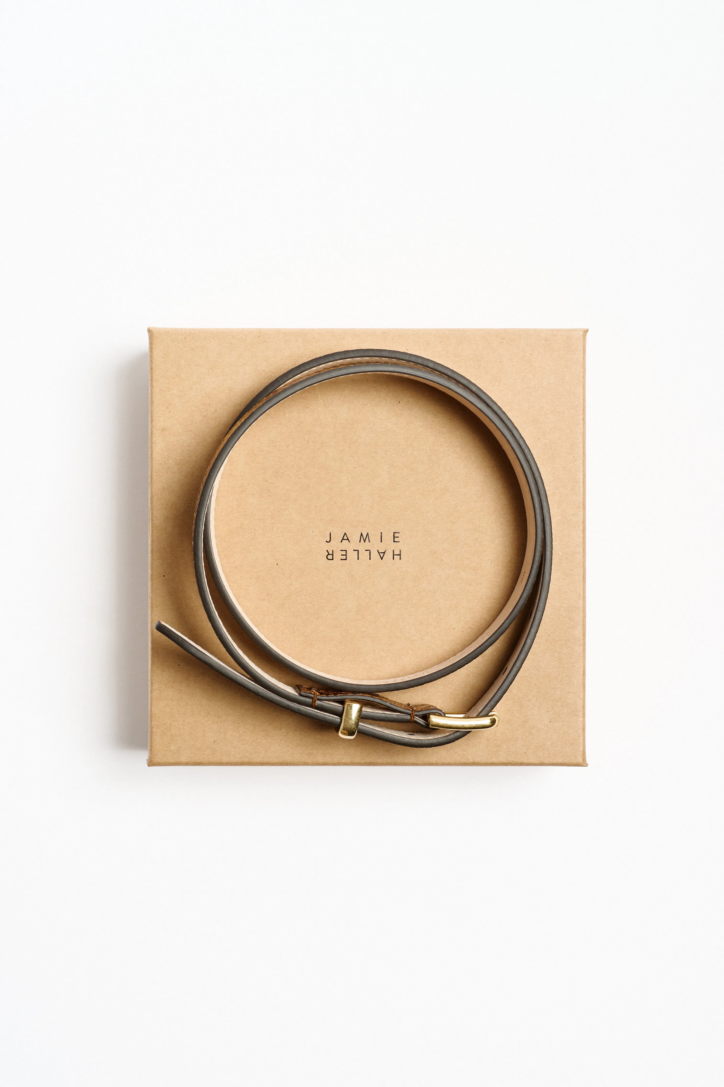 The Slim Bar Belt in Mustard Python sold by Jamie Haller product image thumbnail 2