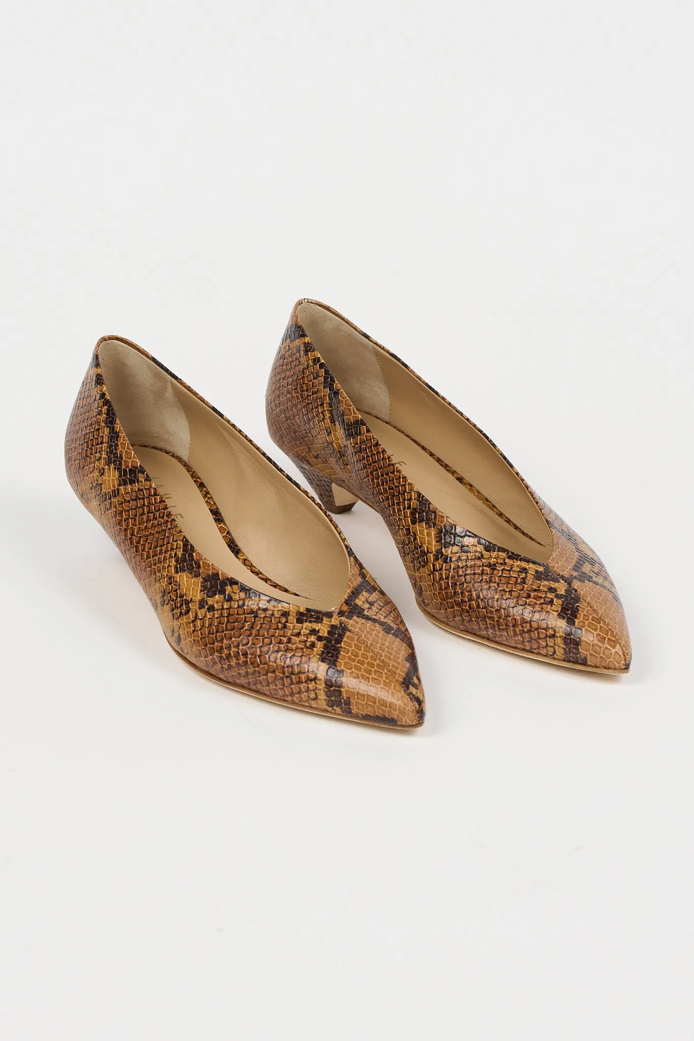 The Trap Pump in Mustard Python sold by Jamie Haller product image thumbnail 3