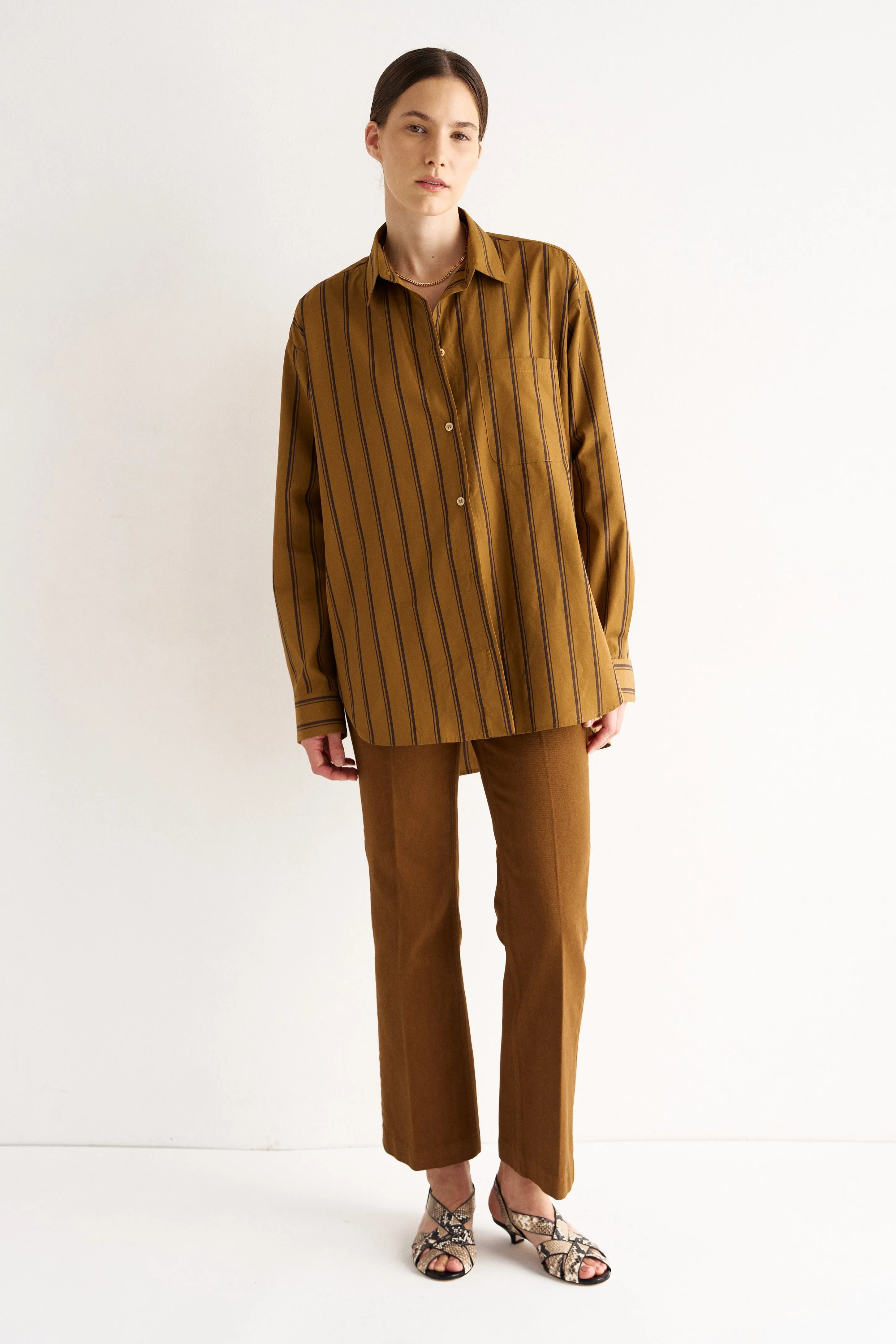 The Essential Shirt in Goldenrod Stripe sold by Jamie Haller product image thumbnail 5