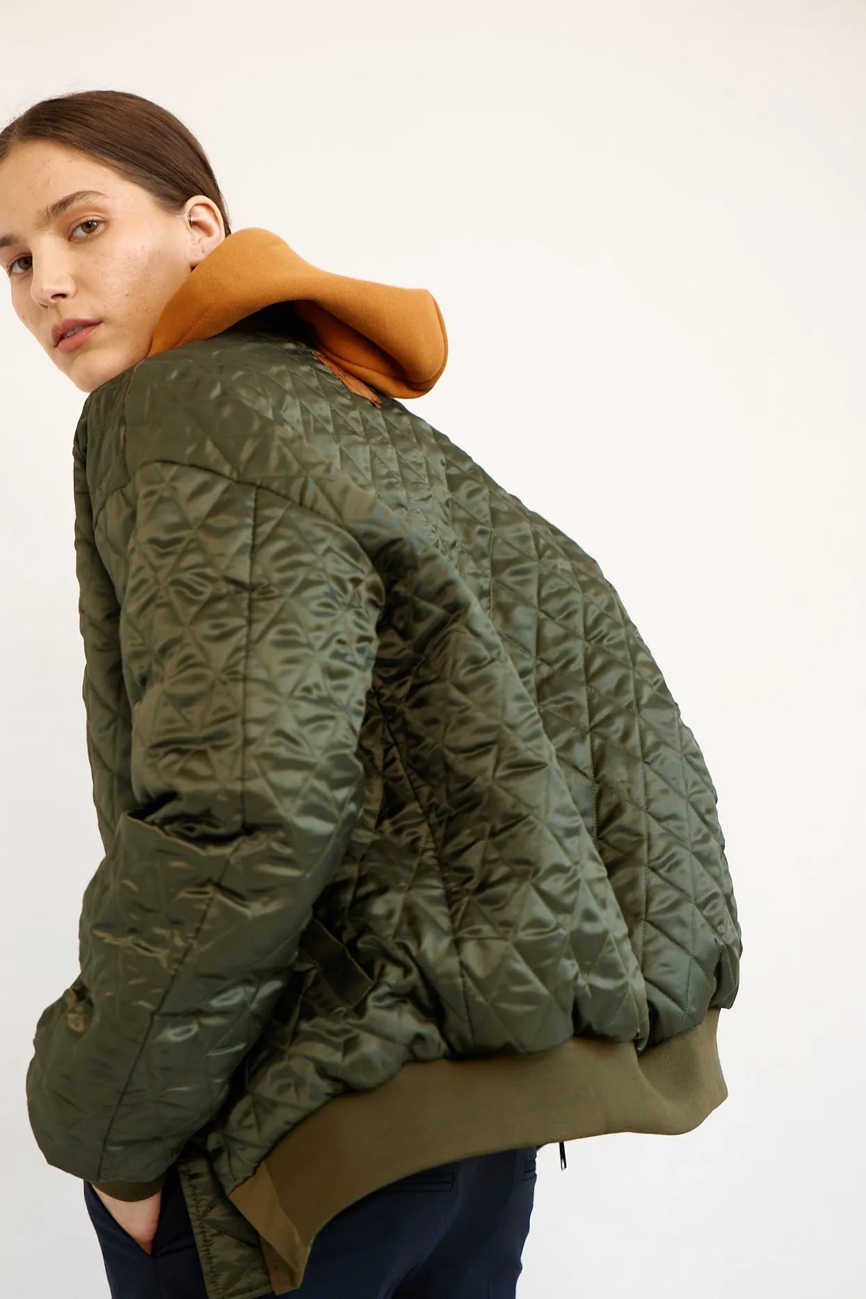 The Reversible Bomber in Olive sold by Jamie Haller product image thumbnail 2