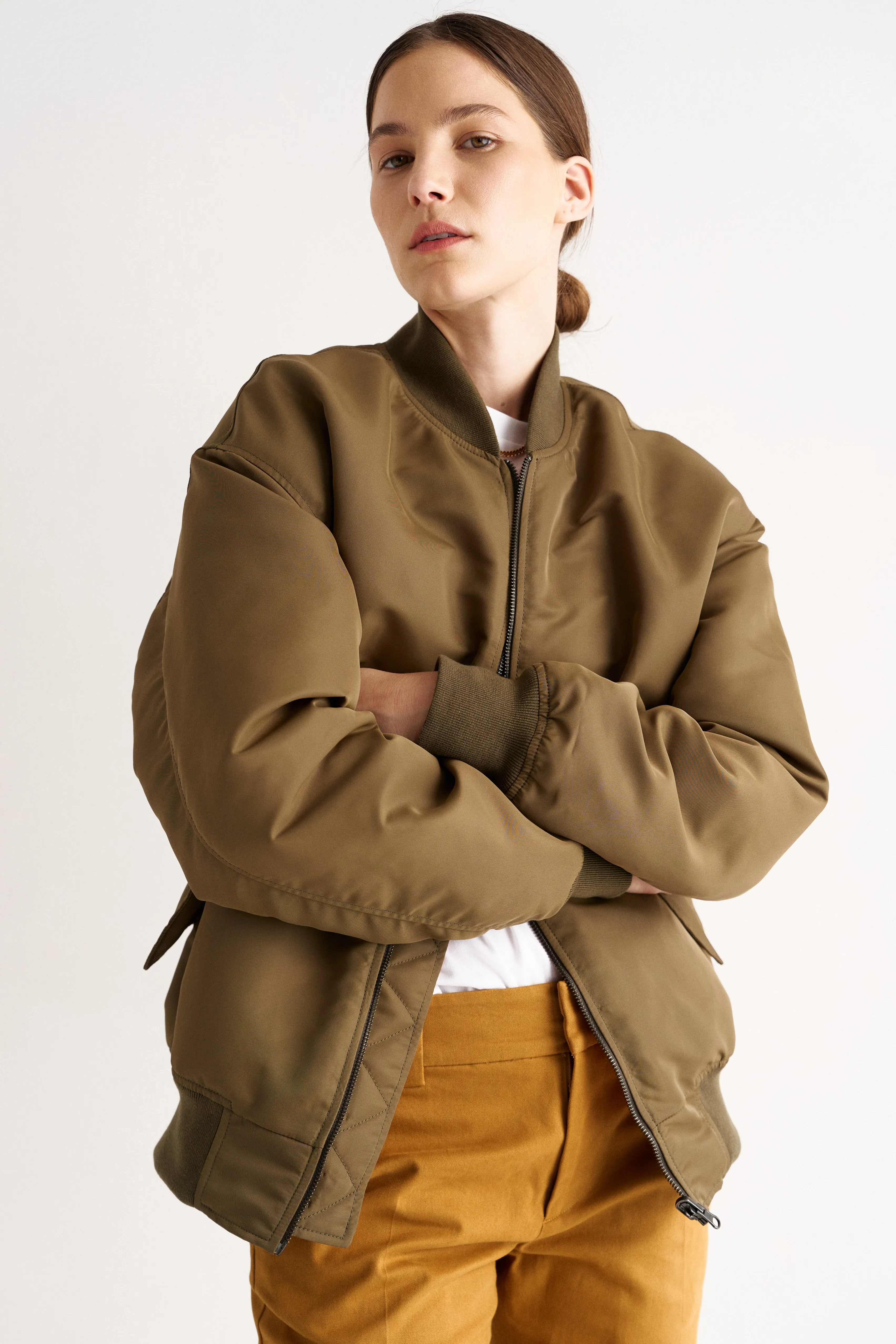 The Reversible Bomber in Olive sold by Jamie Haller product image thumbnail 3