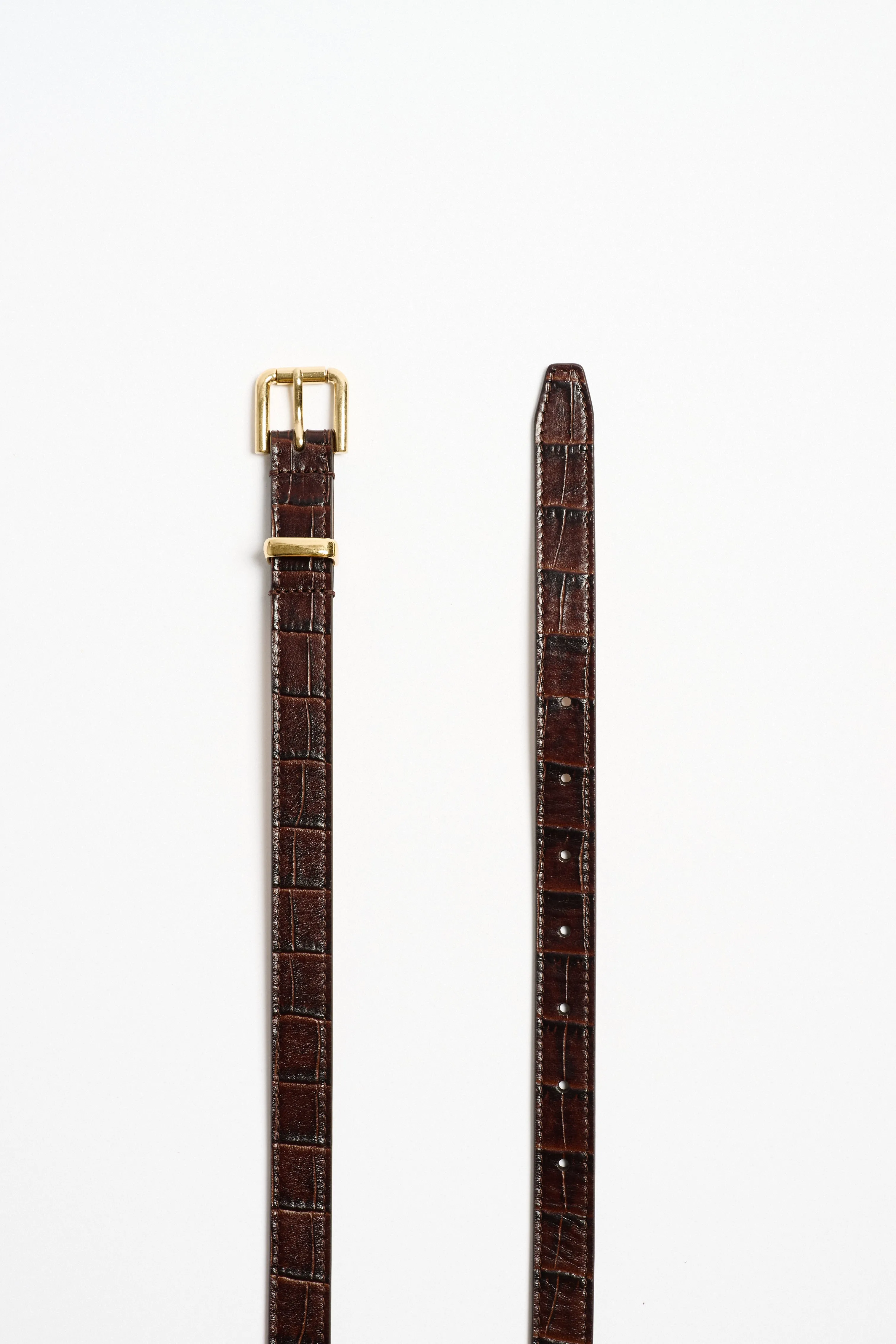 The Slim Bar Belt in Oxblood Croc sold by Jamie Haller product image thumbnail 2