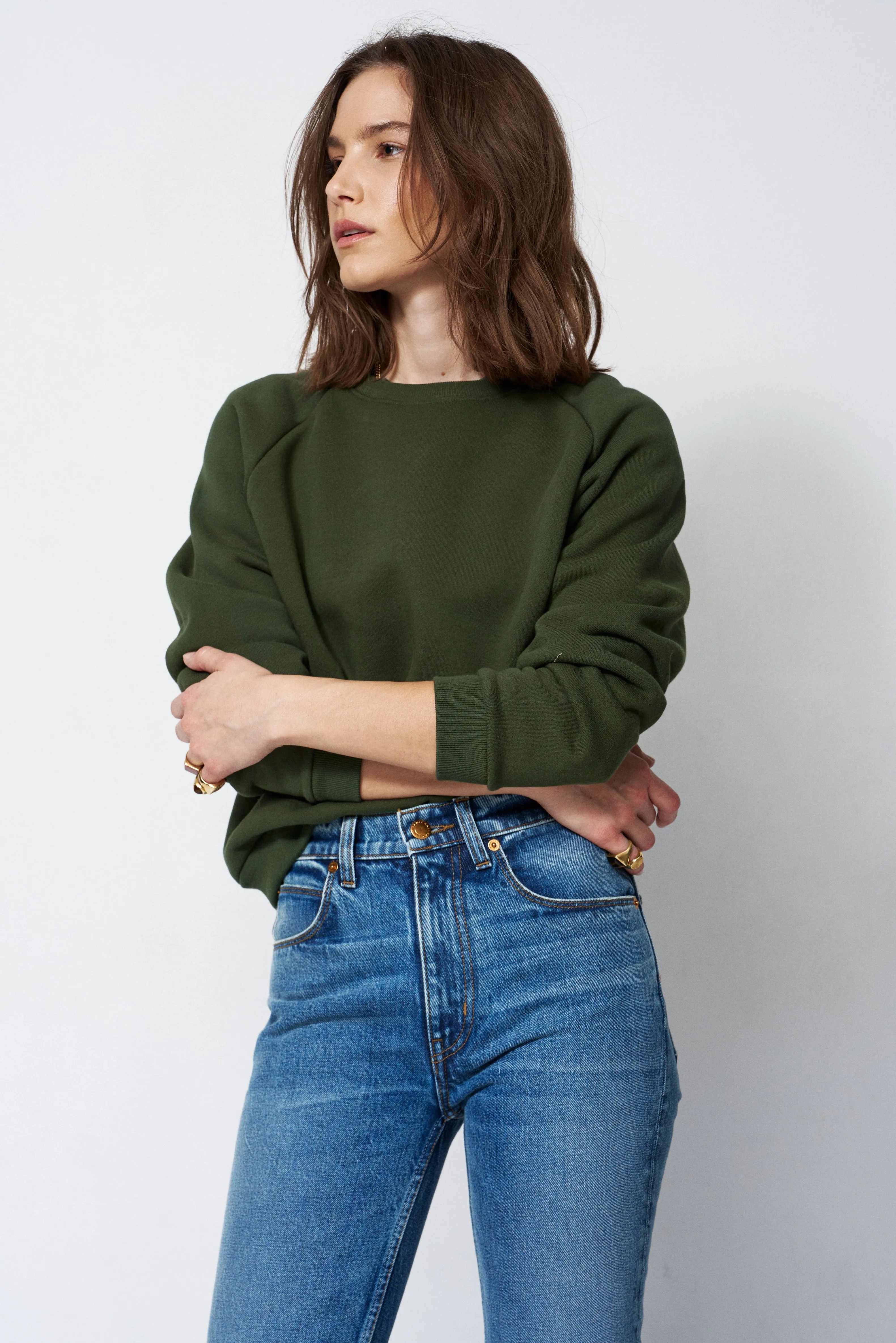 The Daily Sweatshirt in Pine sold by Jamie Haller product image thumbnail 2