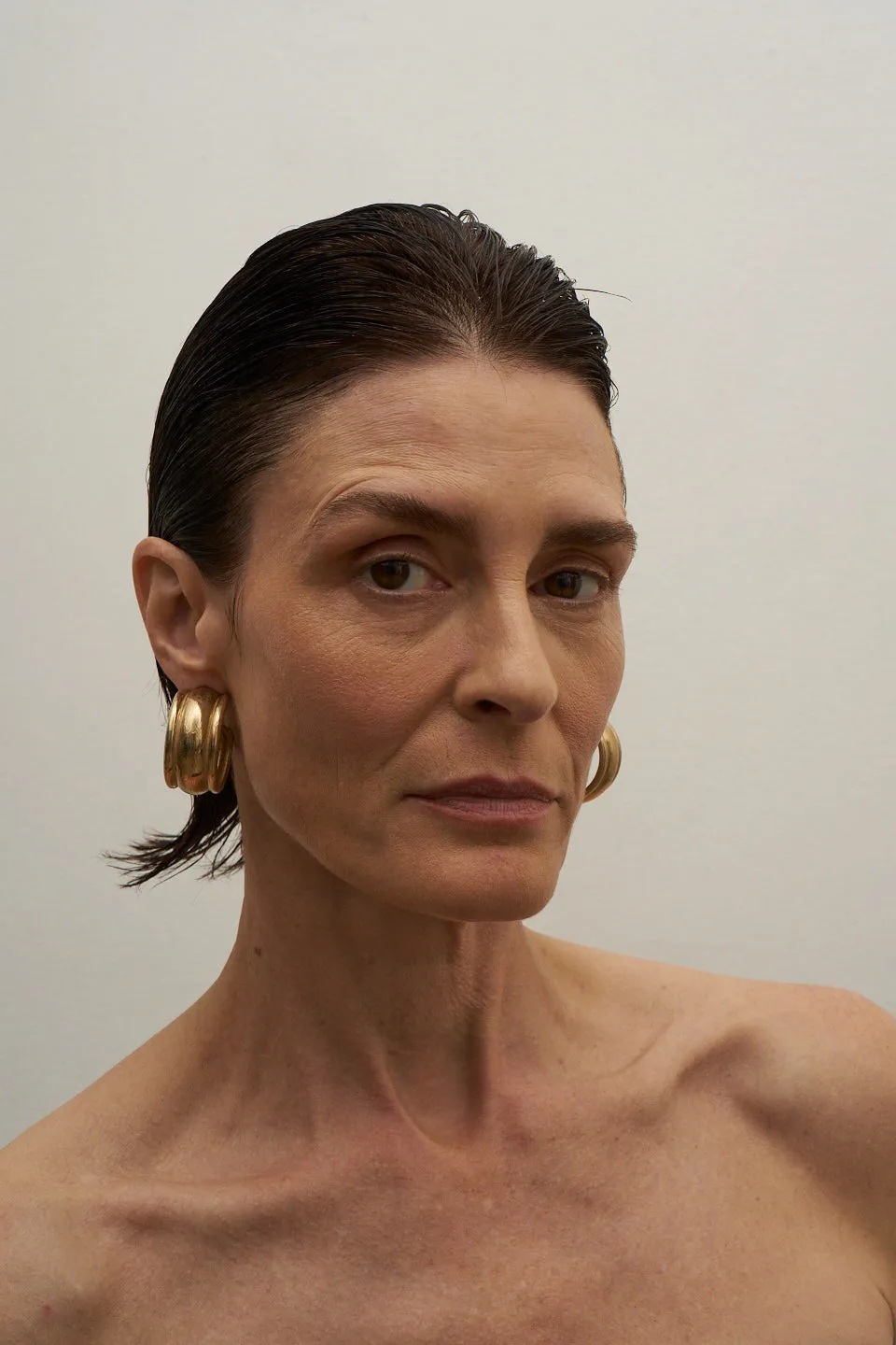 The Vera Hoop Earring in Gold sold by Jamie Haller product image thumbnail 5