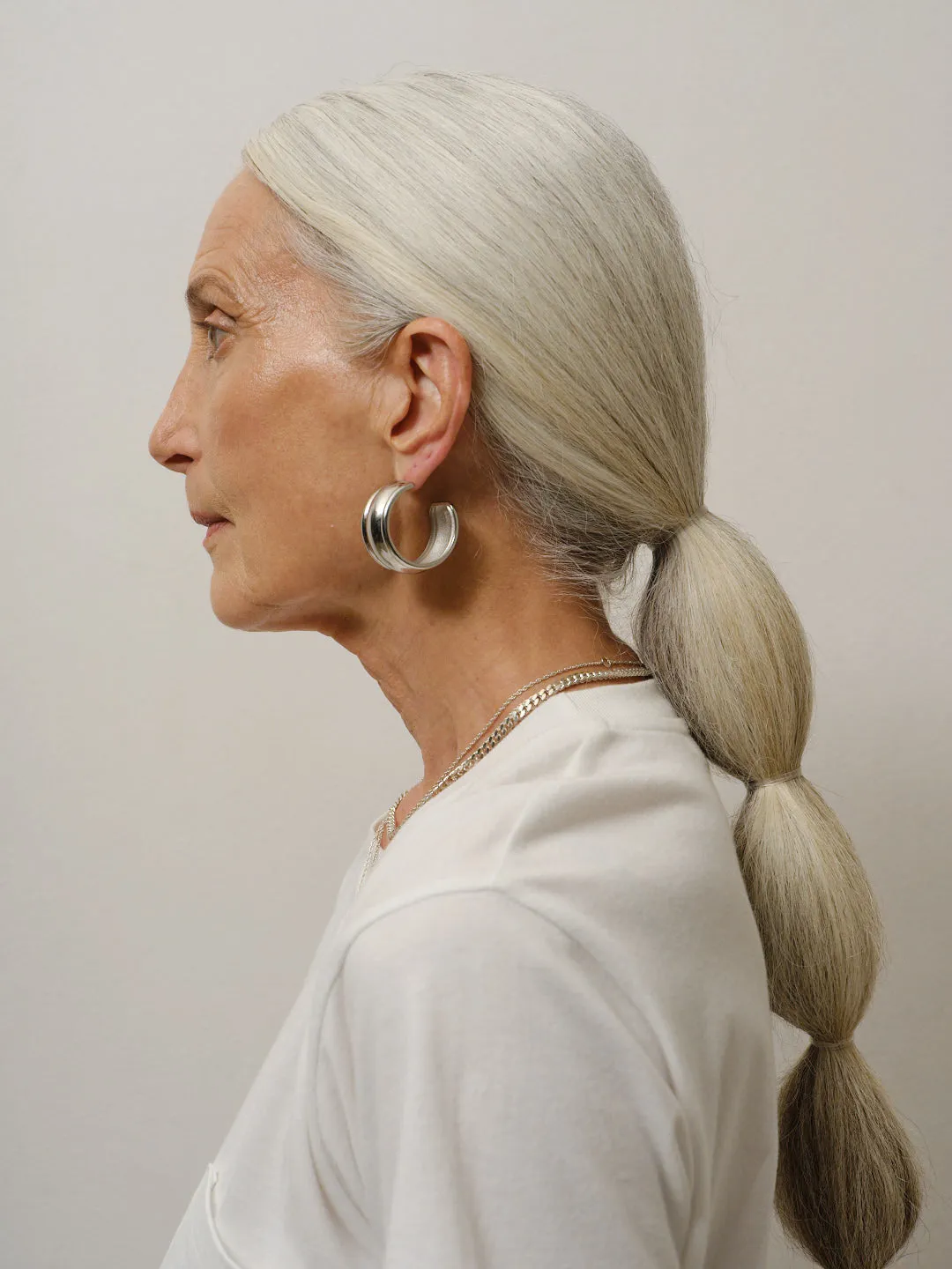 The Vera Hoop Earring in Sterling Silver sold by Jamie Haller product image thumbnail 4