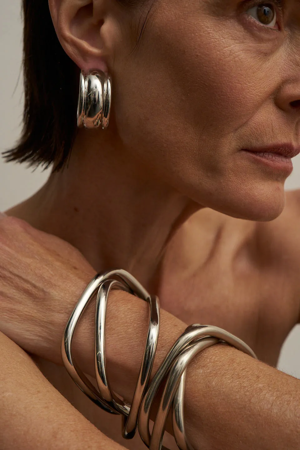 The Vera Hoop Earring in Sterling Silver sold by Jamie Haller product image thumbnail 3