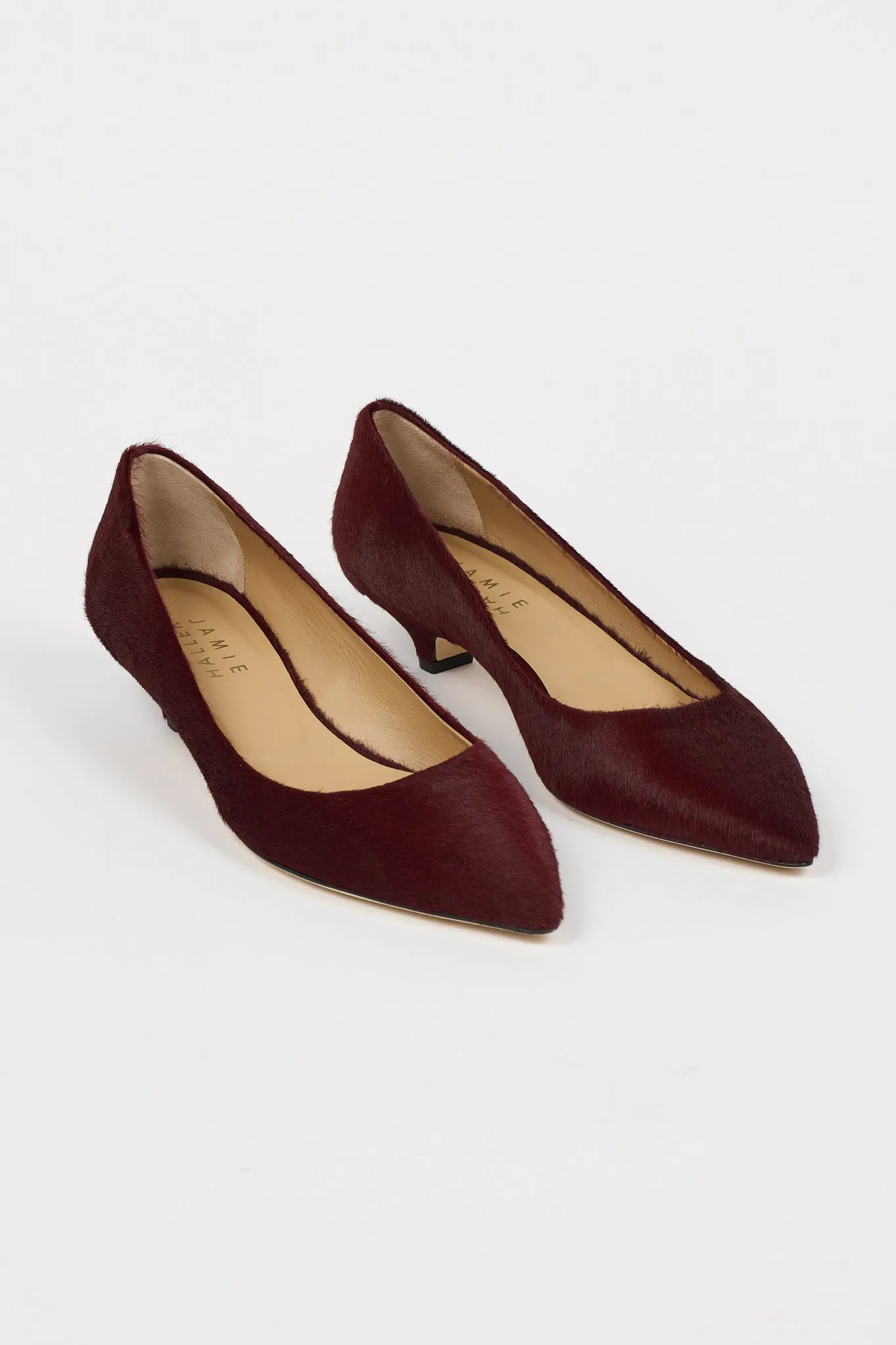 The Kitty Point Heel in Ponyhair Claret sold by Jamie Haller product image thumbnail 2