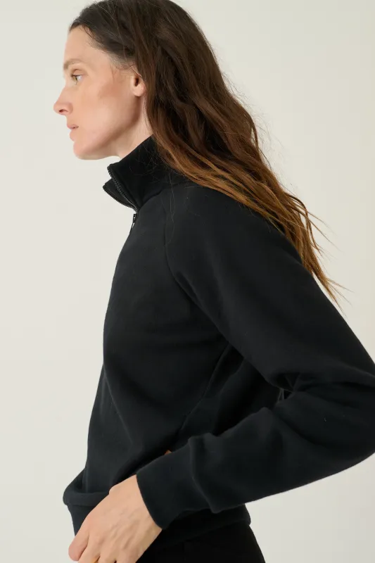 The Quarter Zip in Black made by Jamie Haller