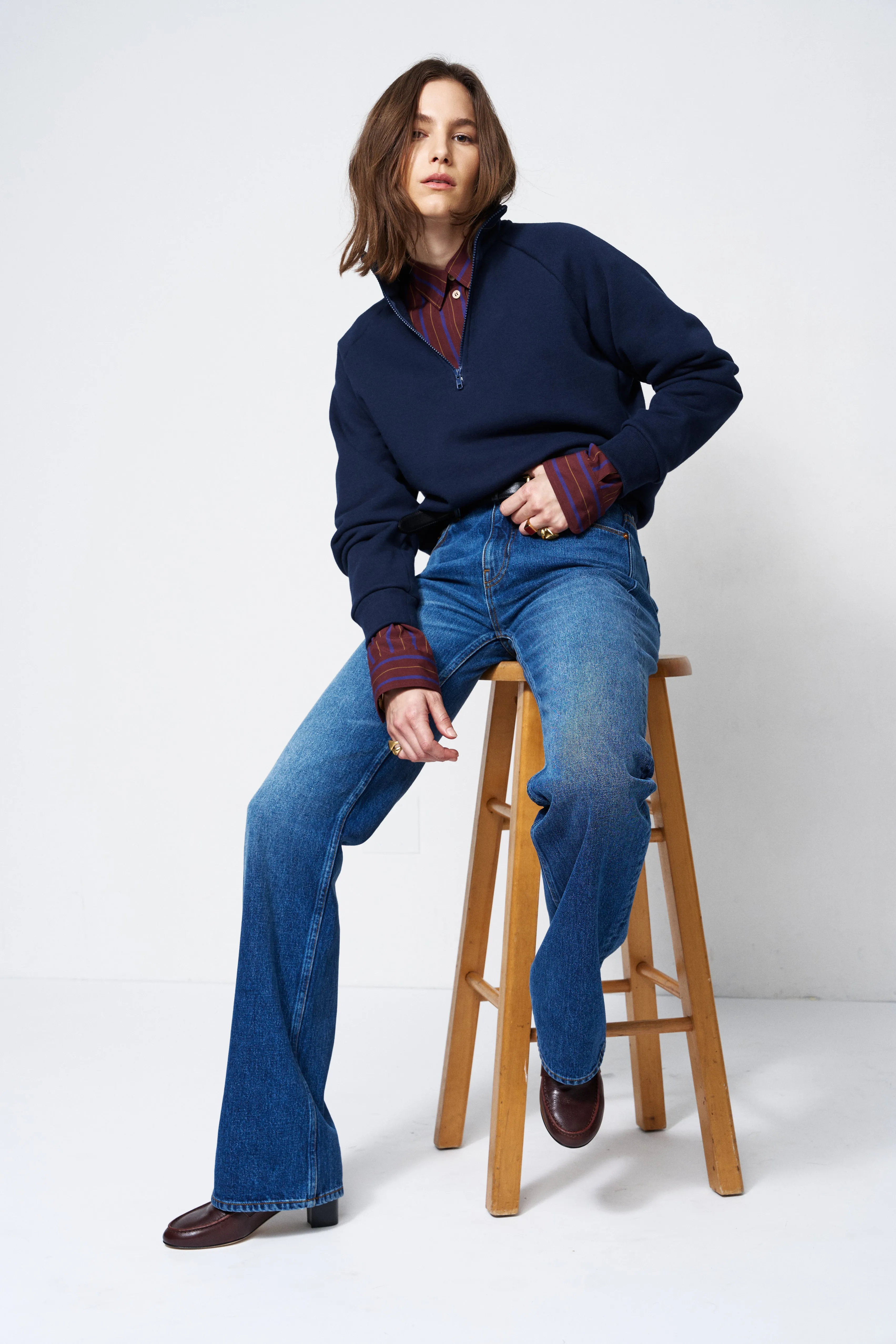 The Quarter Zip in Navy sold by Jamie Haller product image thumbnail 5