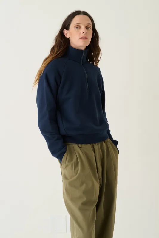 The Quarter Zip in Navy made by Jamie Haller