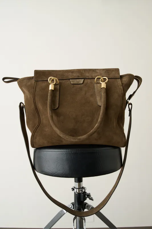 The Ring Tote in Olive made by Jamie Haller