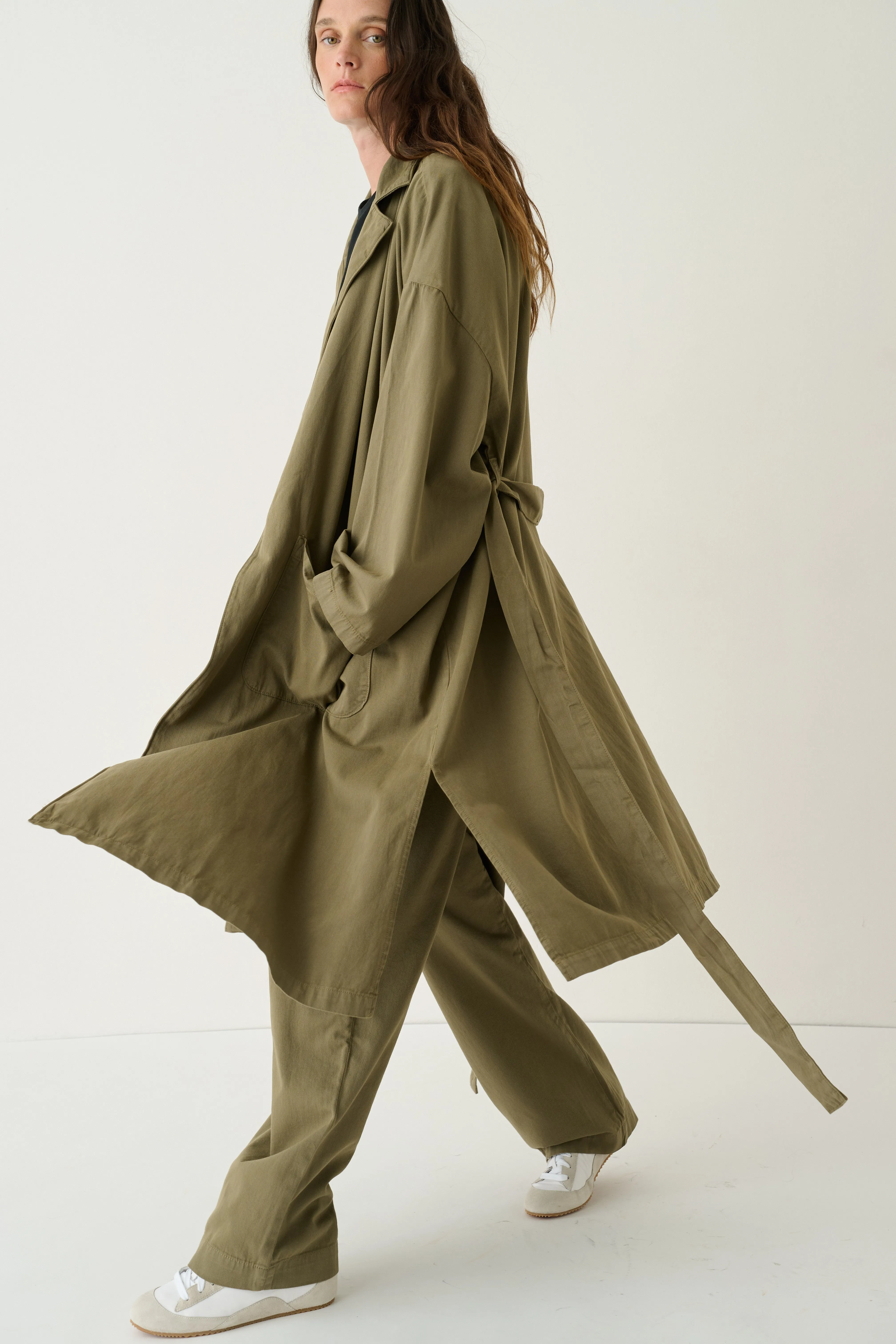 The York Robe in Loden sold by Jamie Haller product image thumbnail 3