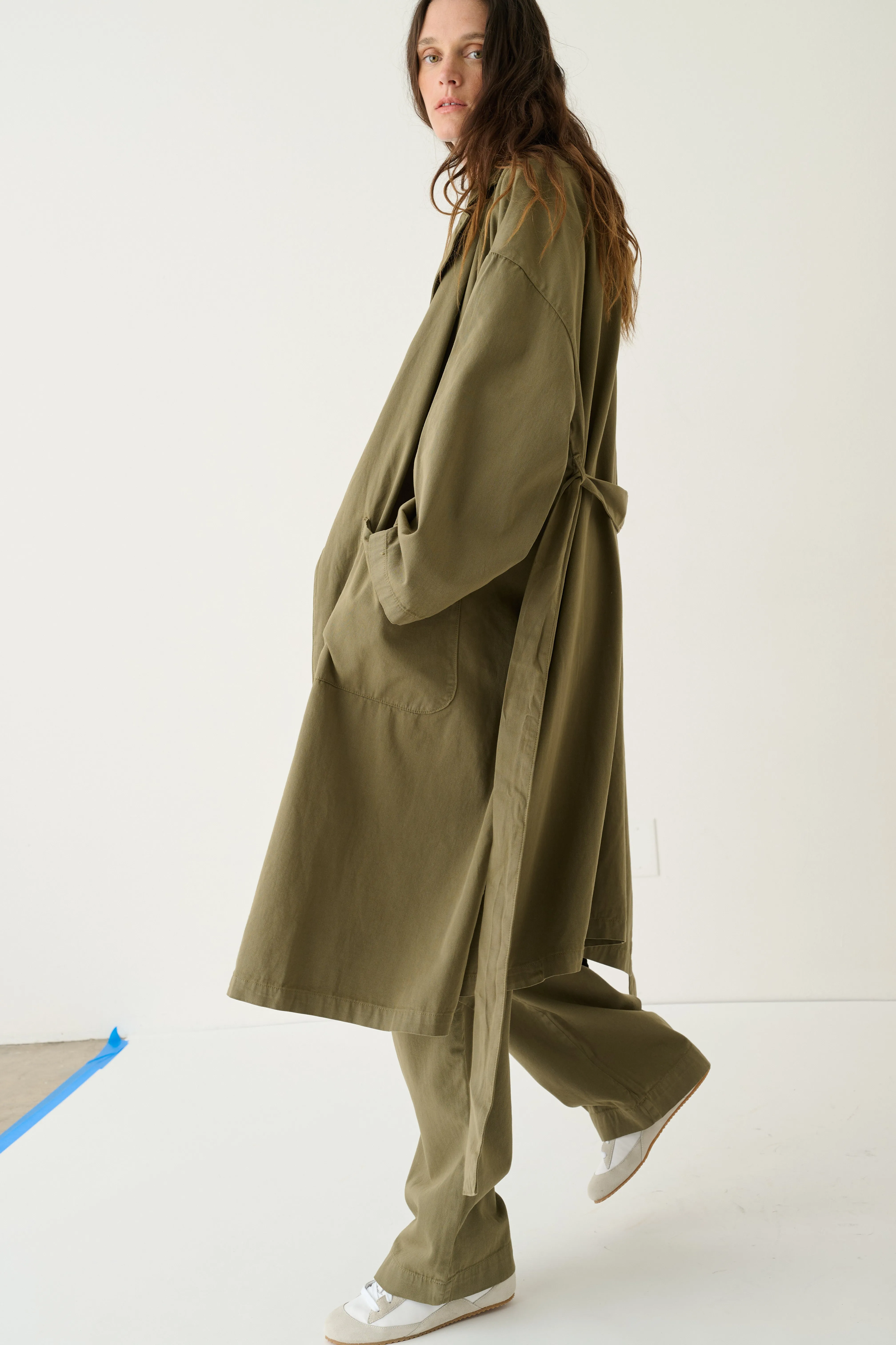 The York Robe in Loden sold by Jamie Haller product image thumbnail 4
