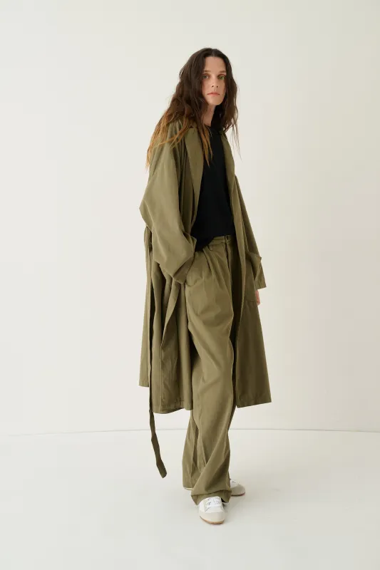 The York Robe in Loden made by Jamie Haller