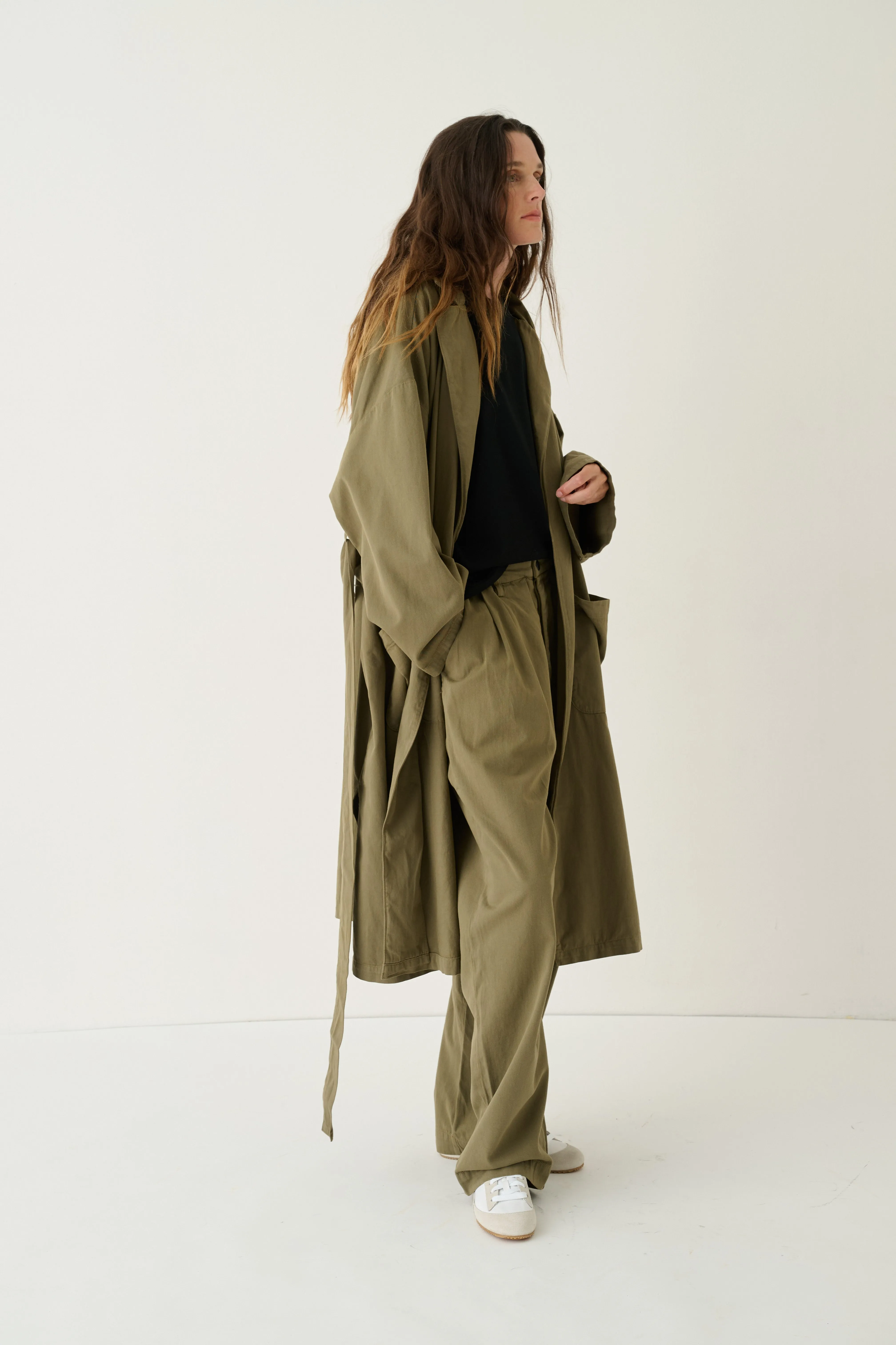 The York Robe in Loden sold by Jamie Haller product image thumbnail 5