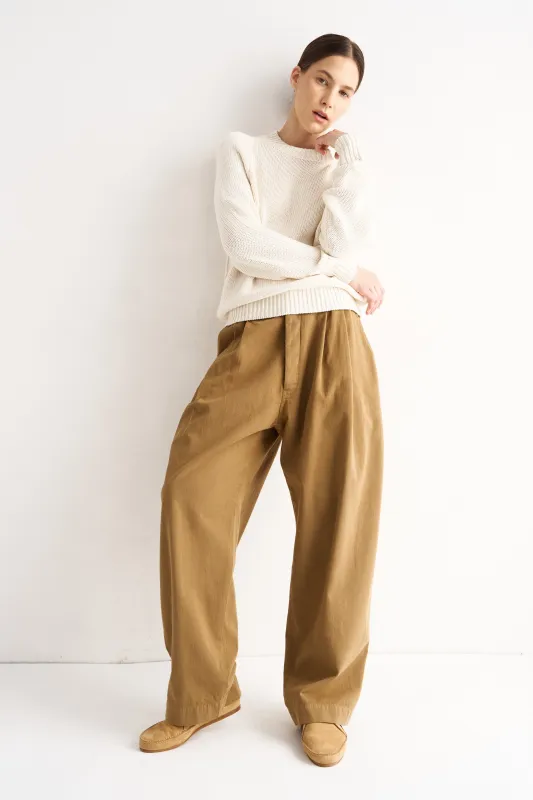 The Tapered Trouser in Camel made by Jamie Haller