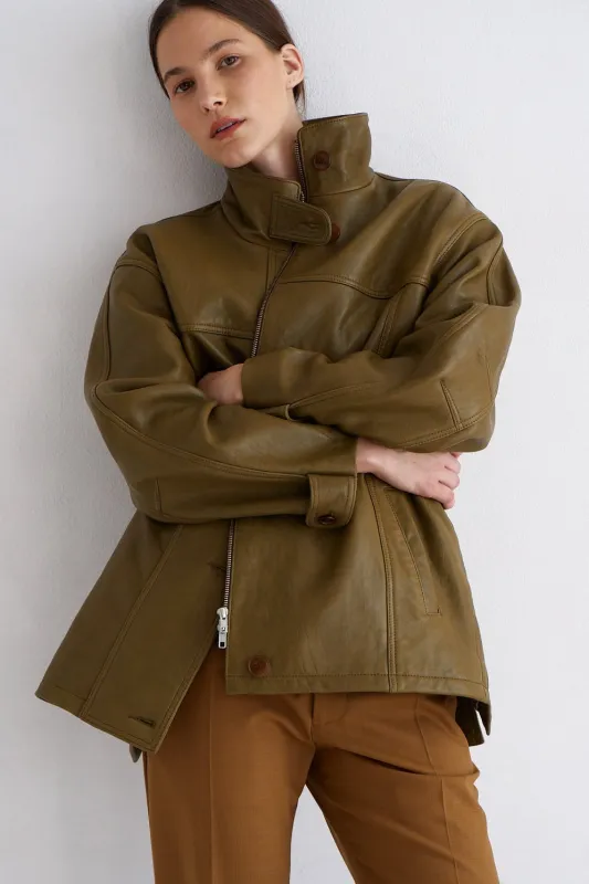 The Minimal Anorak Jacket in Olive made by Jamie Haller