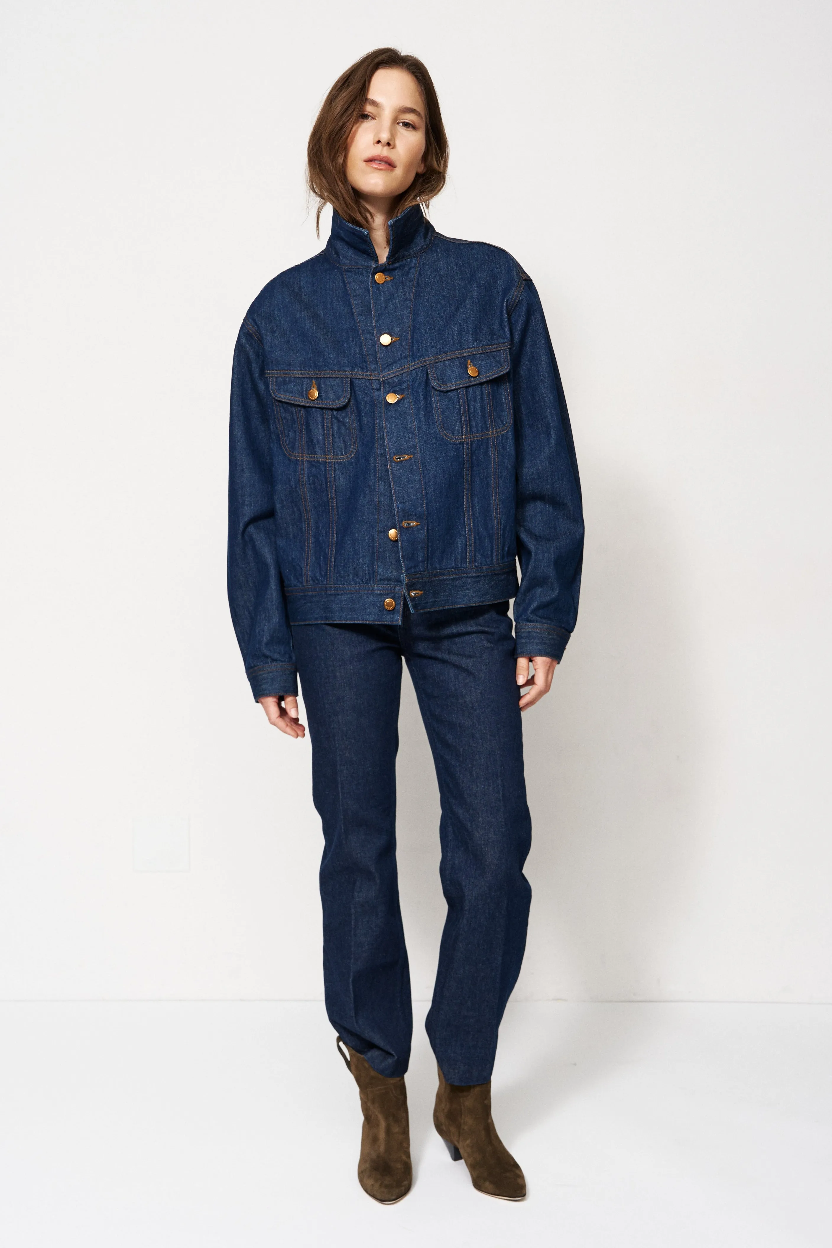 The Slim Stovepipe Jean in Raw Rinse sold by Jamie Haller product image thumbnail 2