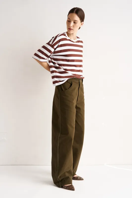 The Edit Trouser in Duffel made by Jamie Haller