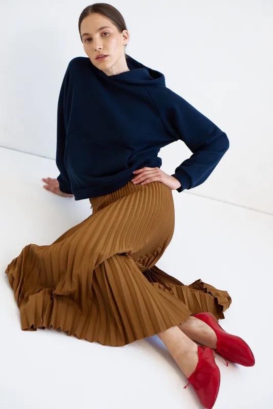 The Accordion Skirt in Mustard made by Jamie Haller
