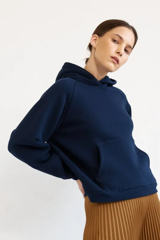 The Daily Hoodie in Navy made by Jamie Haller