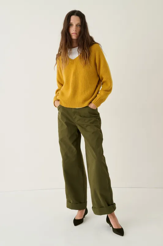 The V Fave in Amber made by Jamie Haller
