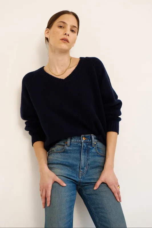 The V Fave in Navy made by Jamie Haller
