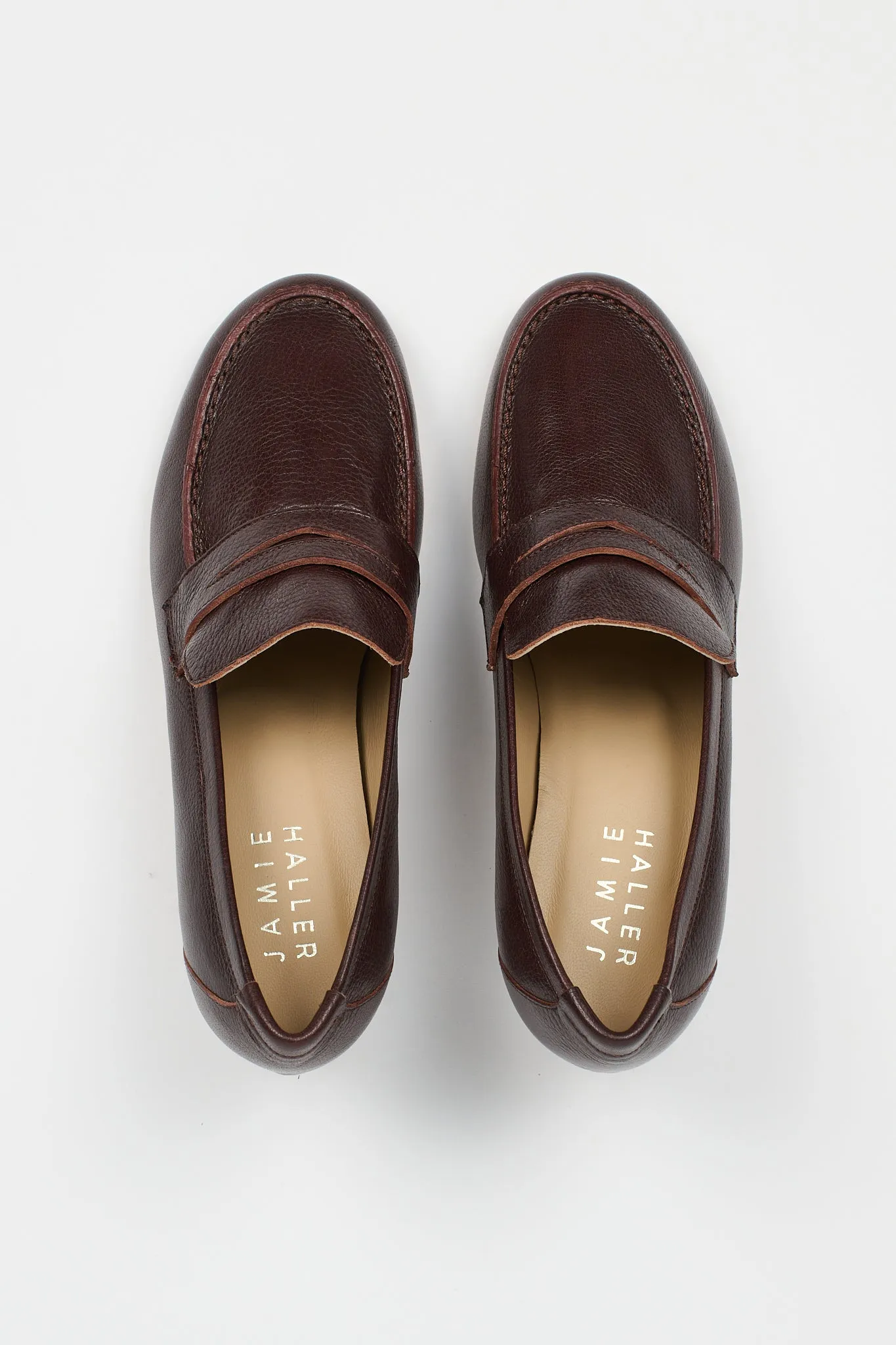 The Heeled Penny Loafer in Oxblood sold by Jamie Haller product image thumbnail 3