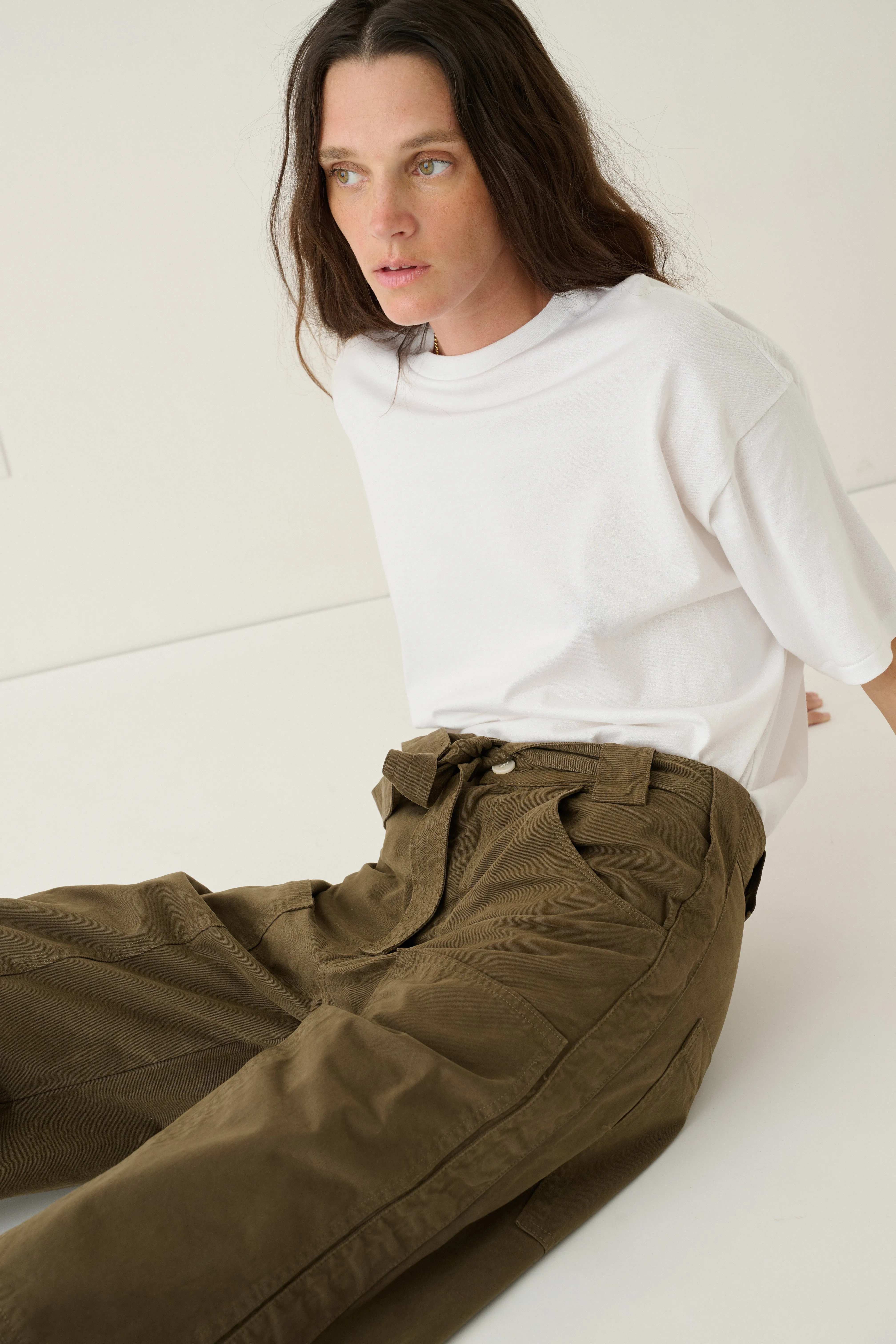 The Cotton Draped Tee in White sold by Jamie Haller product image thumbnail 2