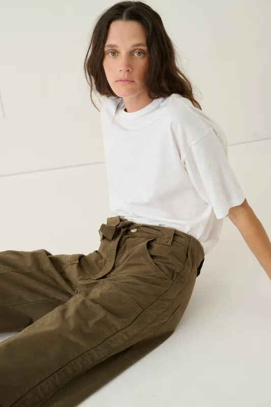 The Cotton Draped Tee in White made by Jamie Haller