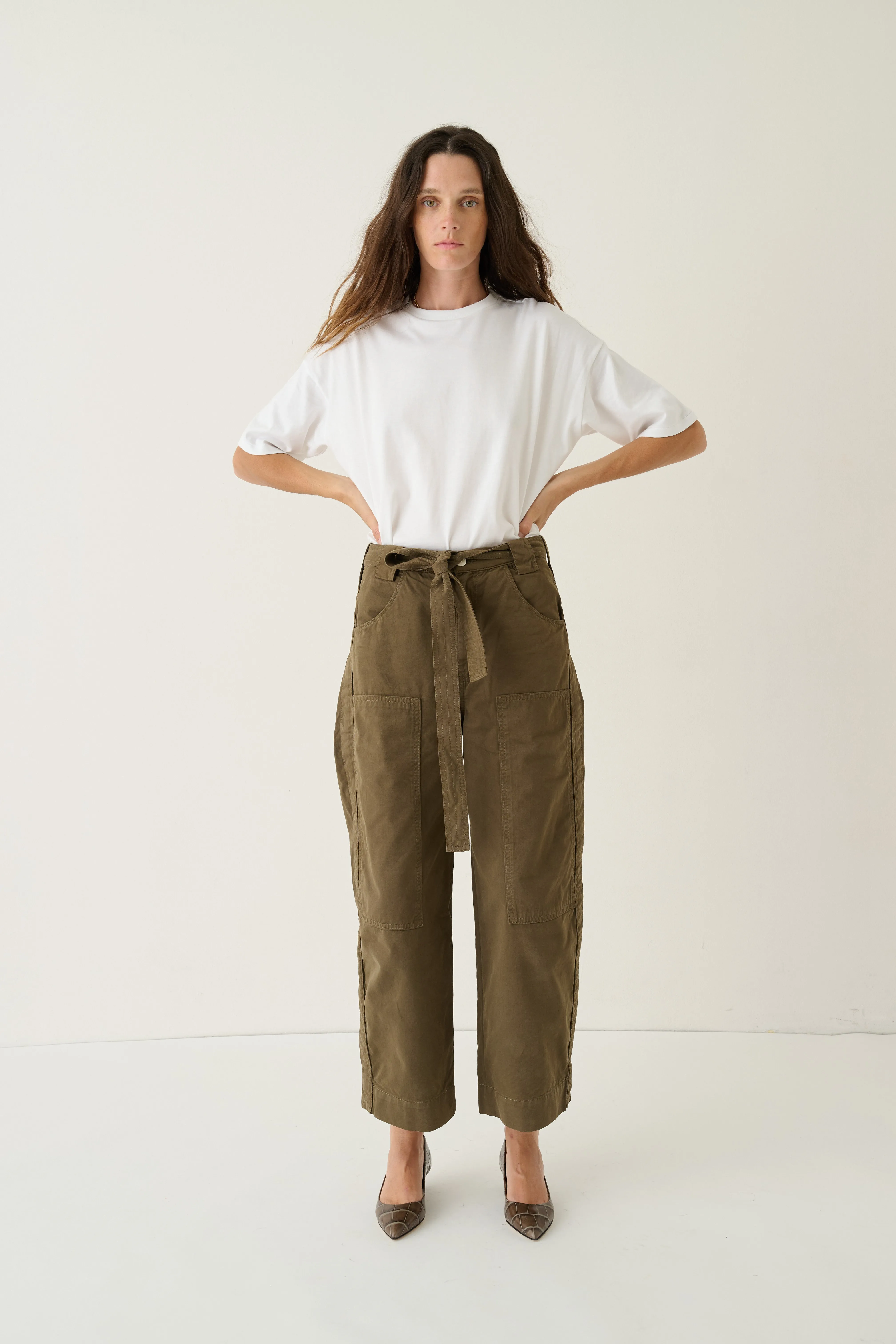 The Cotton Draped Tee in White sold by Jamie Haller product image thumbnail 3