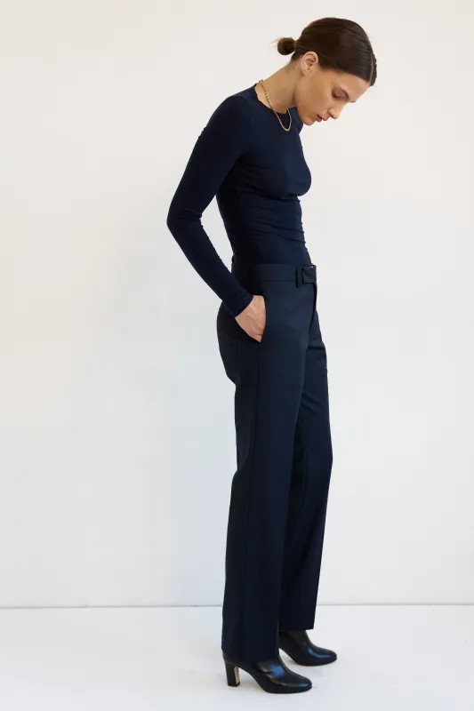 The Long Rib Tee in Navy made by Jamie Haller