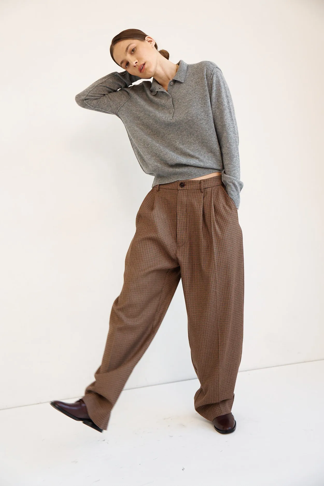 The Tapered Trouser in Houndstooth sold by Jamie Haller product image thumbnail 3