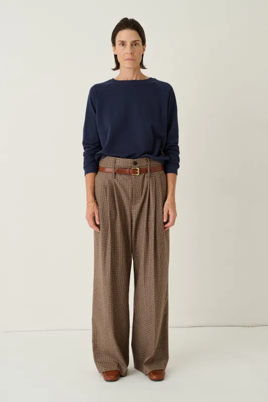 The Triple Pleat Trouser in Houndstooth made by Jamie Haller