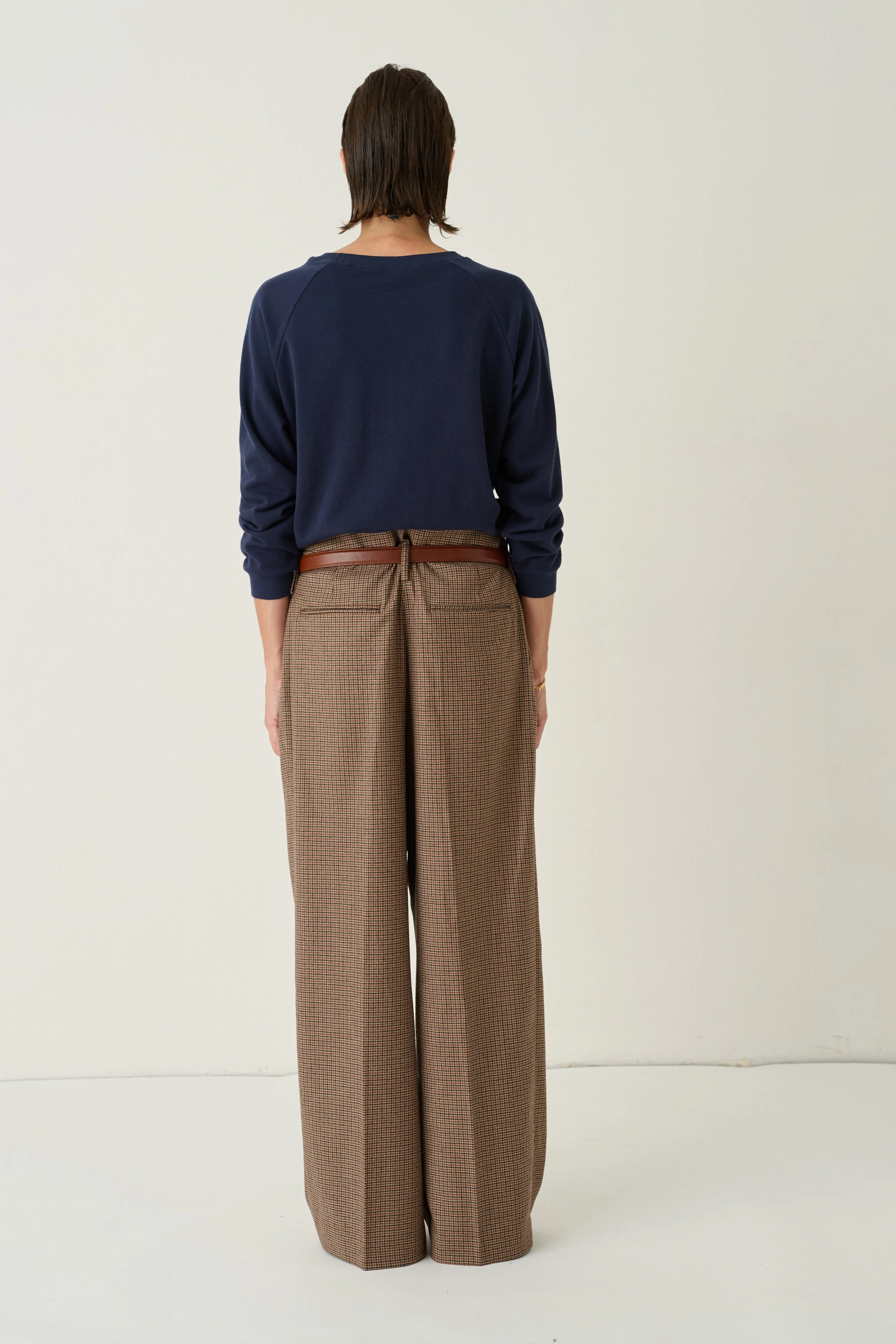 The Triple Pleat Trouser in Houndstooth sold by Jamie Haller product image thumbnail 4