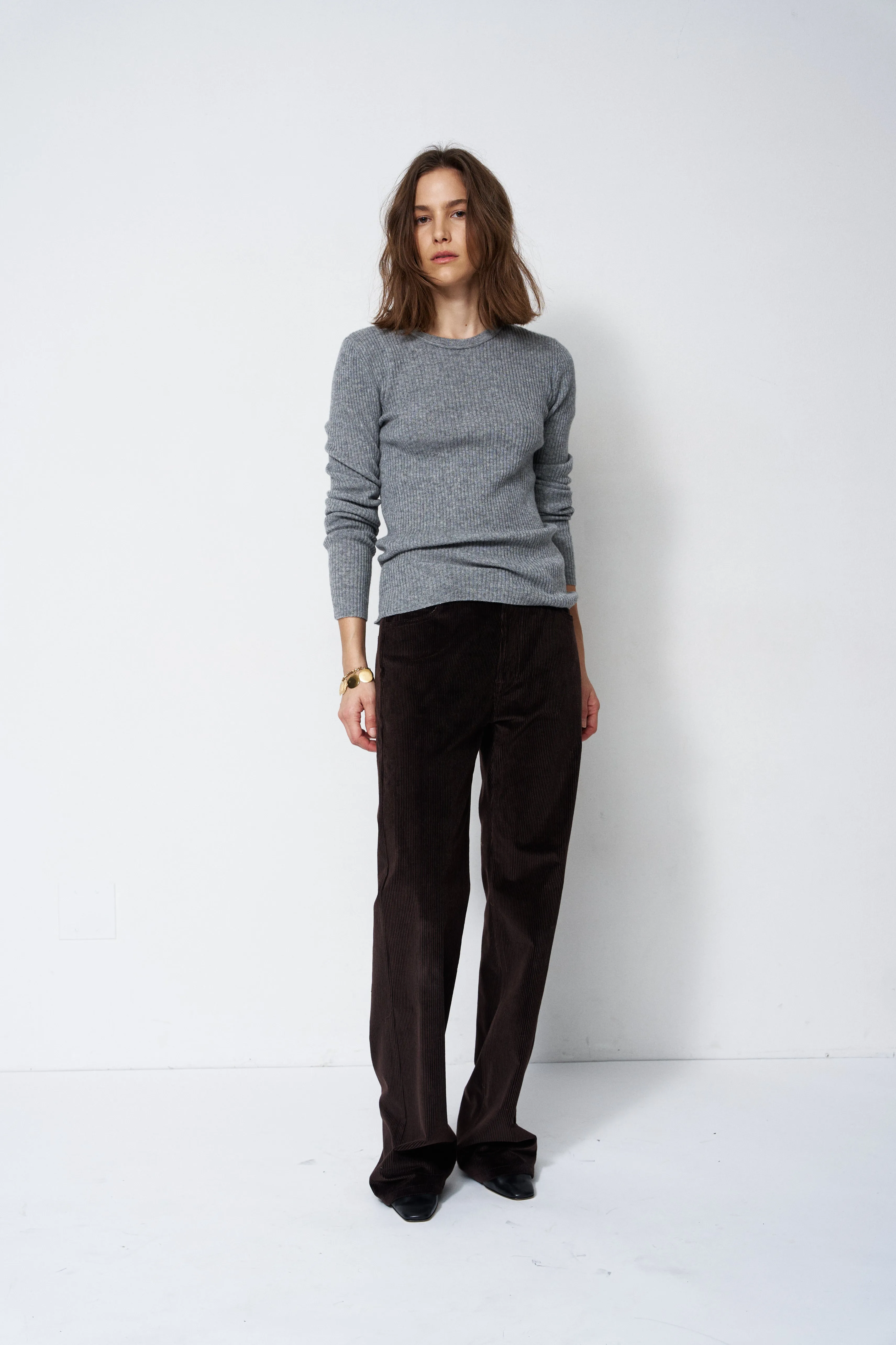 The Rib Slim Sweater in Graphite sold by Jamie Haller product image thumbnail 5